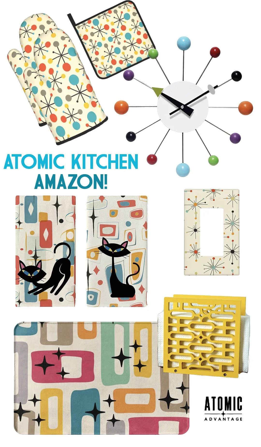 MCM Kitchen Decor/Atomic Kitchen Items