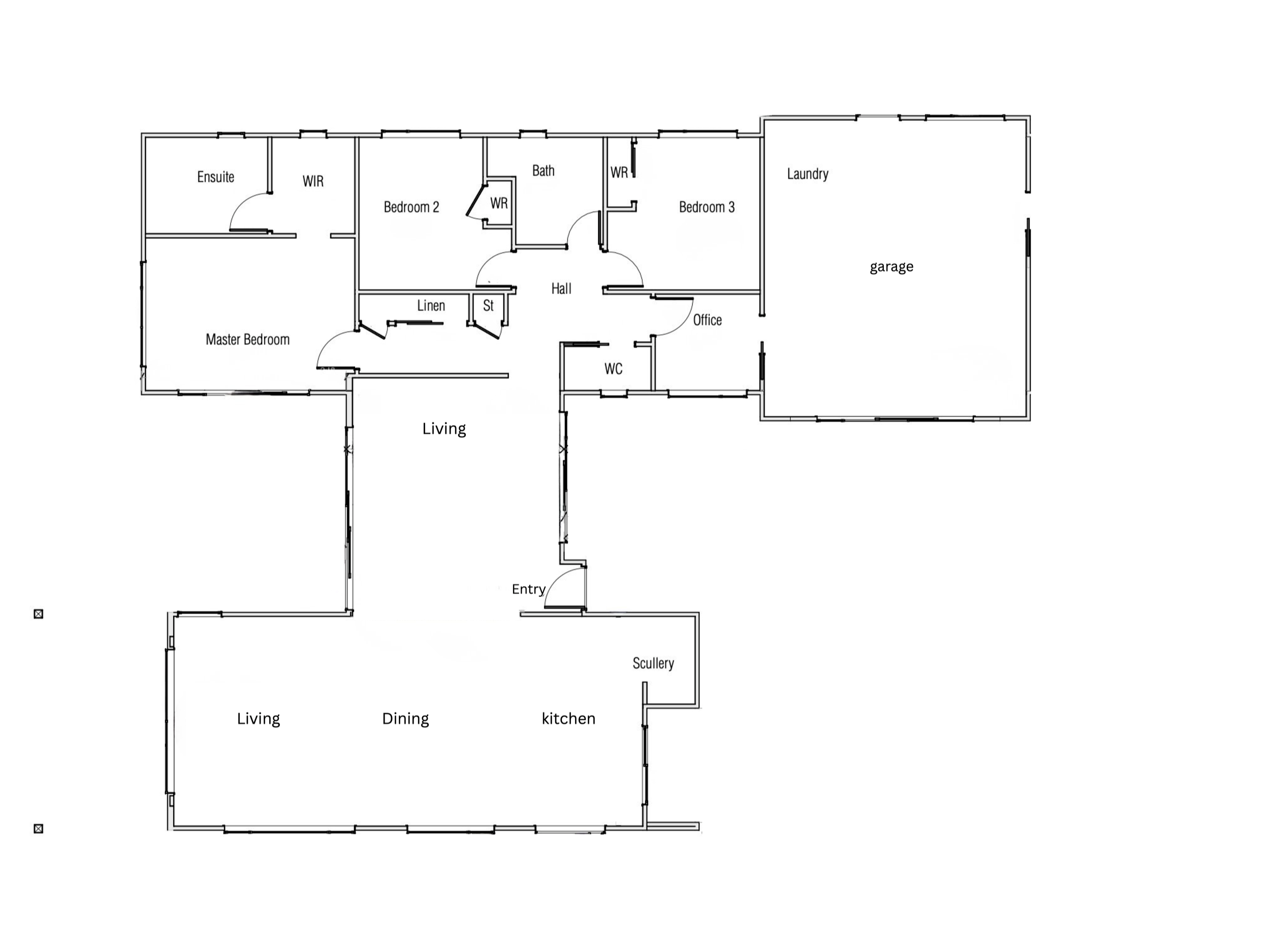 Floor plan for the three-bedroom house and land package at 3 Sand Dune Lane, Mangawhai Heads.