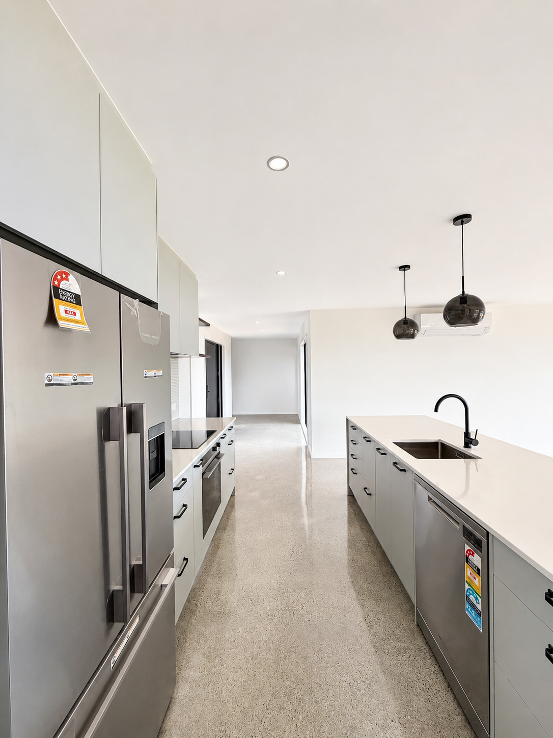 Modern kitchen in a completed Benchmark Build new home in Mangawhai