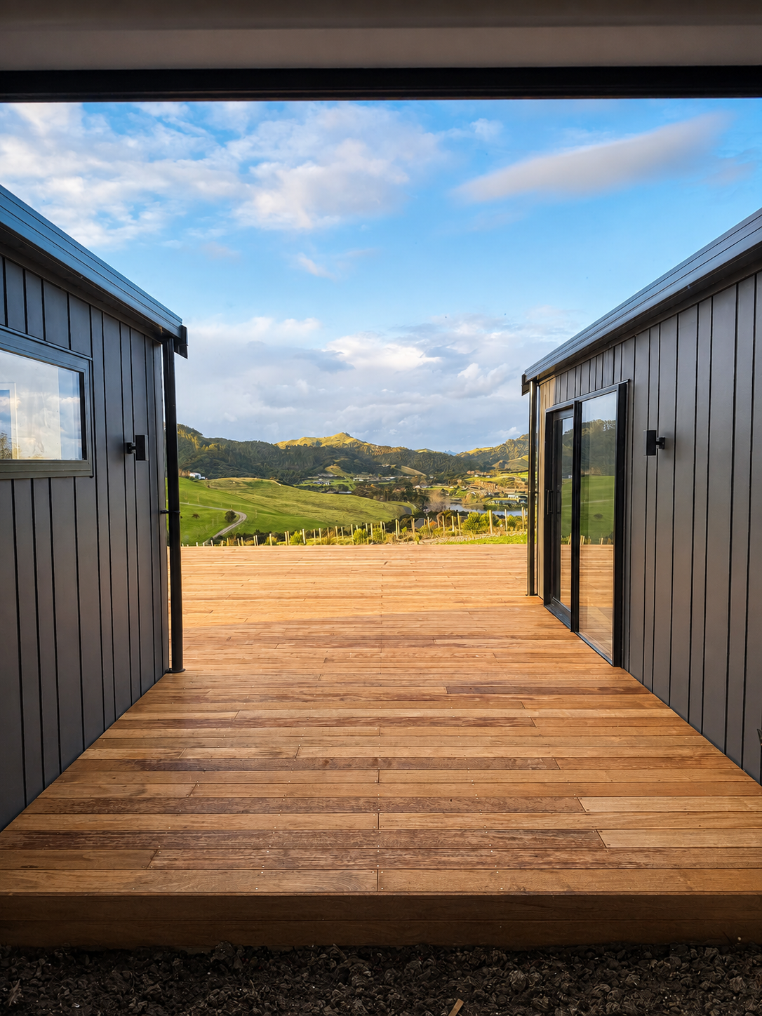 Completed single-storey Benchmark Build home in Mangawhai with double garage
