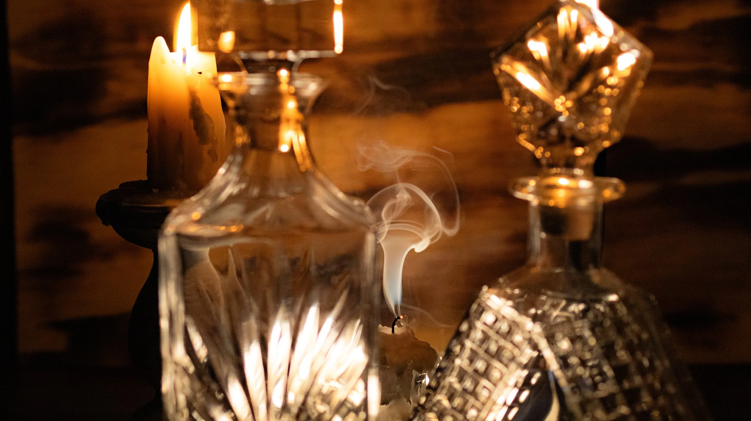 Decanter Candle Smoke by J. Phagan, Belton, TX 2026