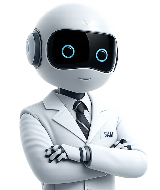 Sam by d-labs AI assistant in a laboratory setting