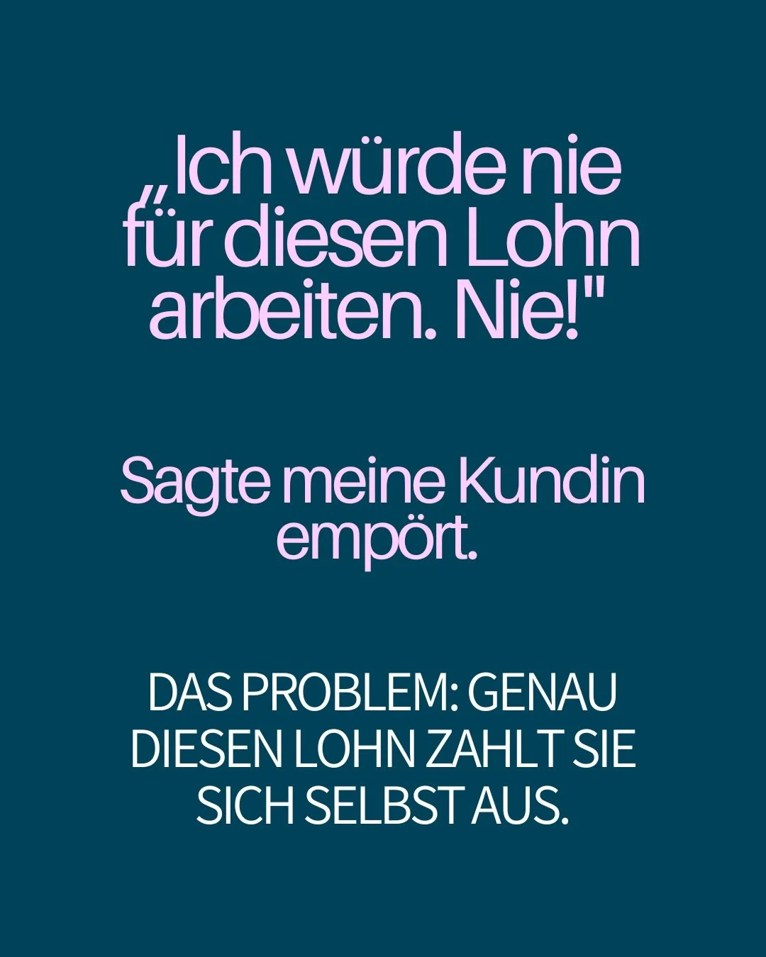 K&uuml;rzlich eine Kundin im 1:1: 16&rsquo;000.- Gewinn im Jahr, 60-70% arbeitend. Zufrieden, sagt sie.

Ich rechne nach: 1&rsquo;300.- Monatslohn. Davon noch Vorsorge bezahlen.

&bdquo;Wow. Das war mir nicht bewusst.&ldquo; 😳

Genau hier liegt der 