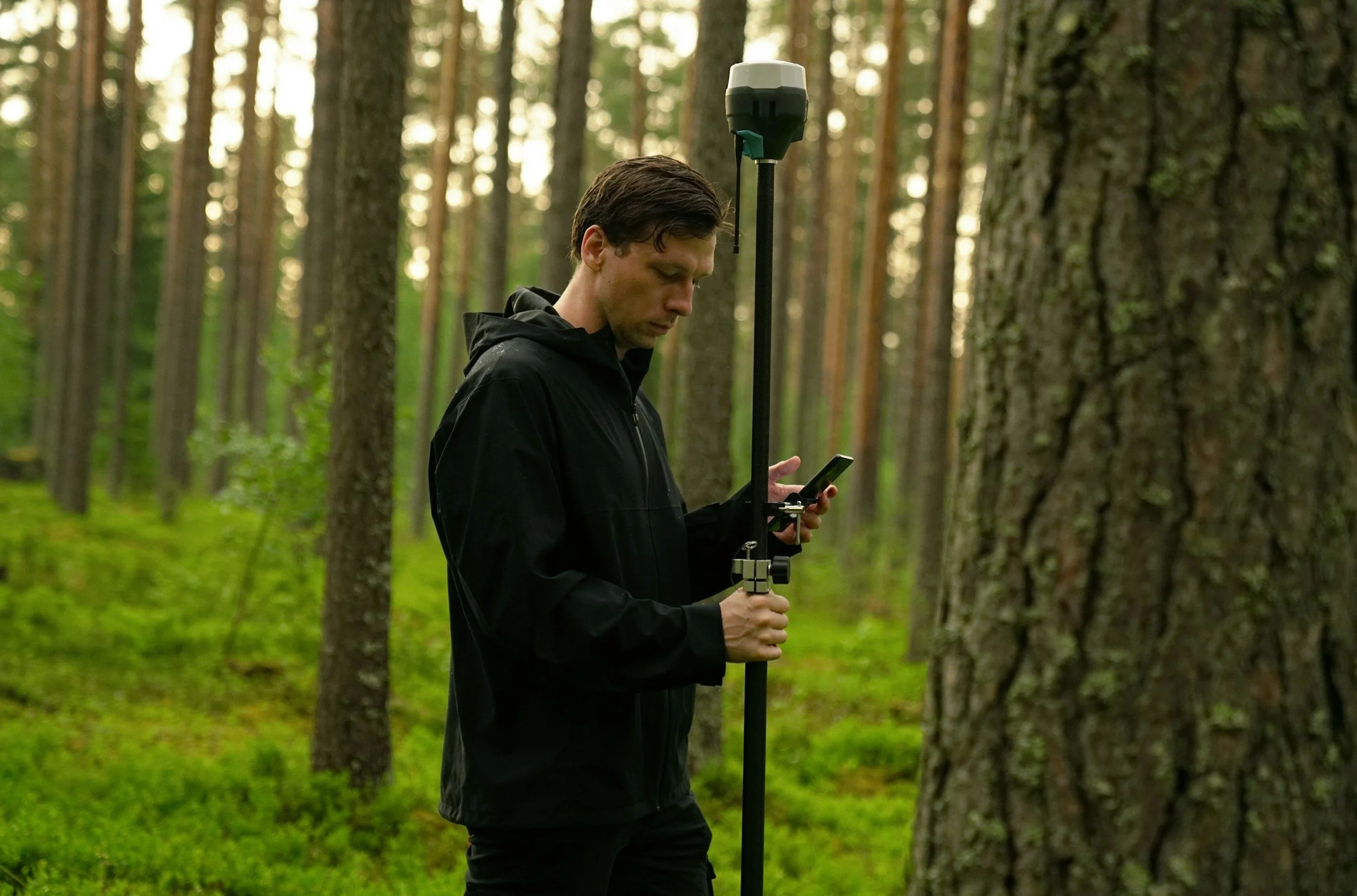 ecology student on a work experience placement