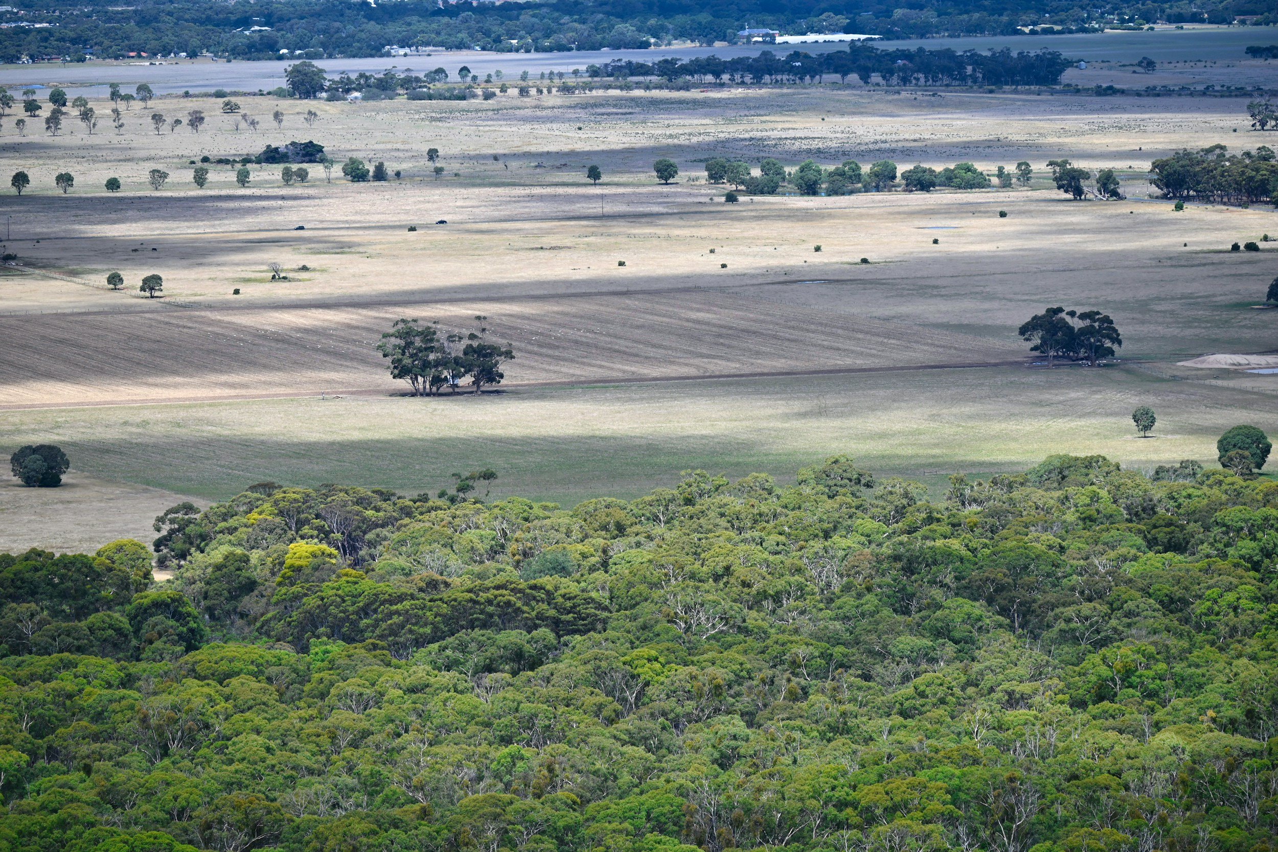 Aerial shot of farmland in NSW