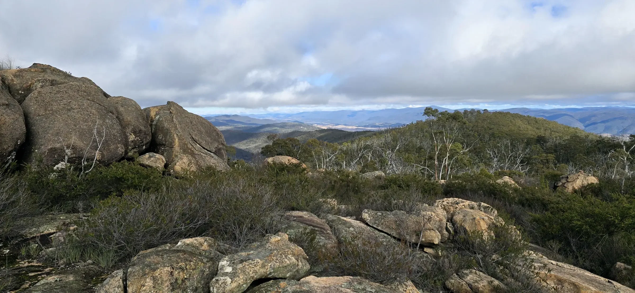 a rocky outlook at a wedgetail managed stewardship site in regional NSW