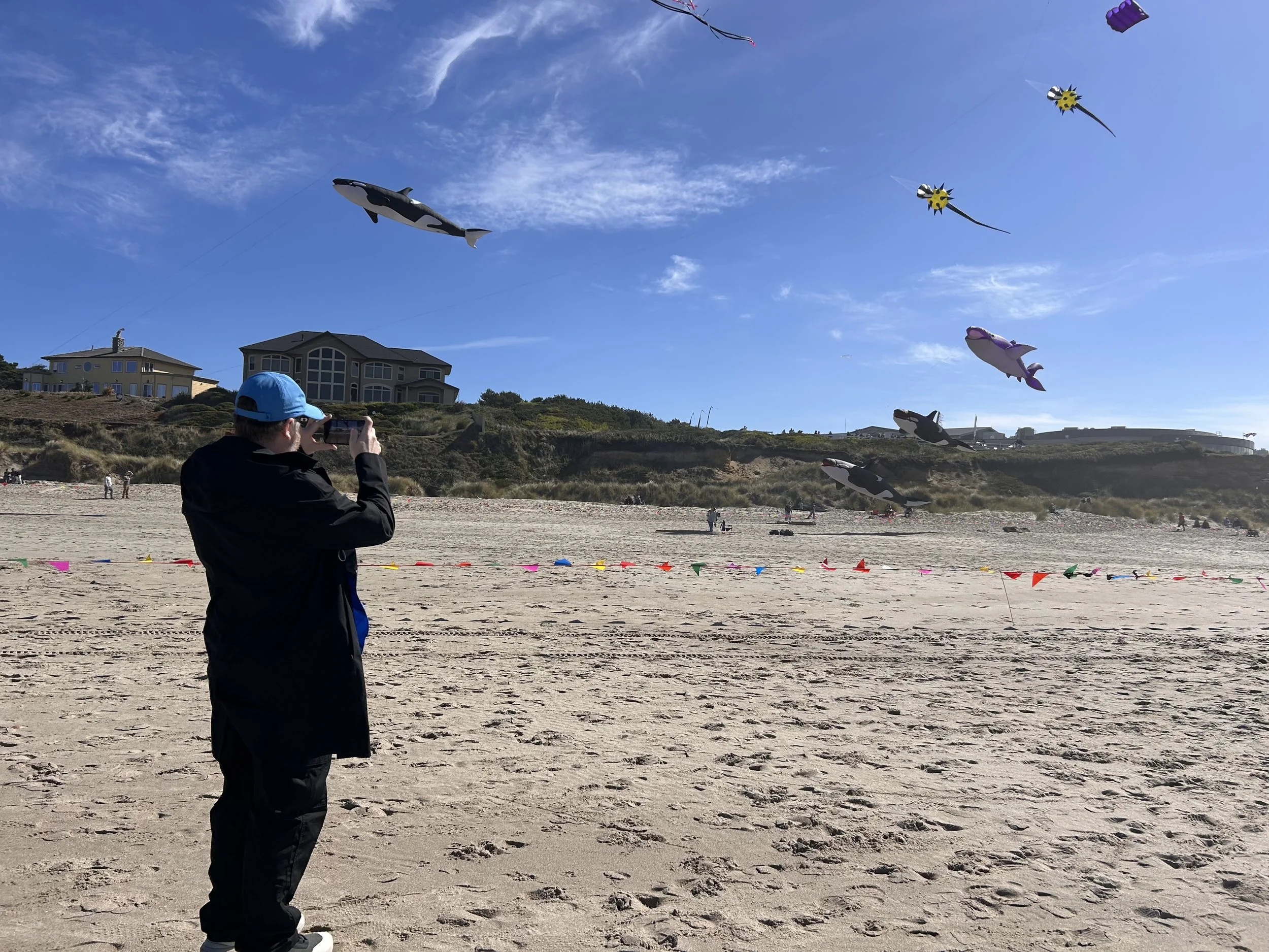 My fat ass trying to get a decent photo of the massive kites!