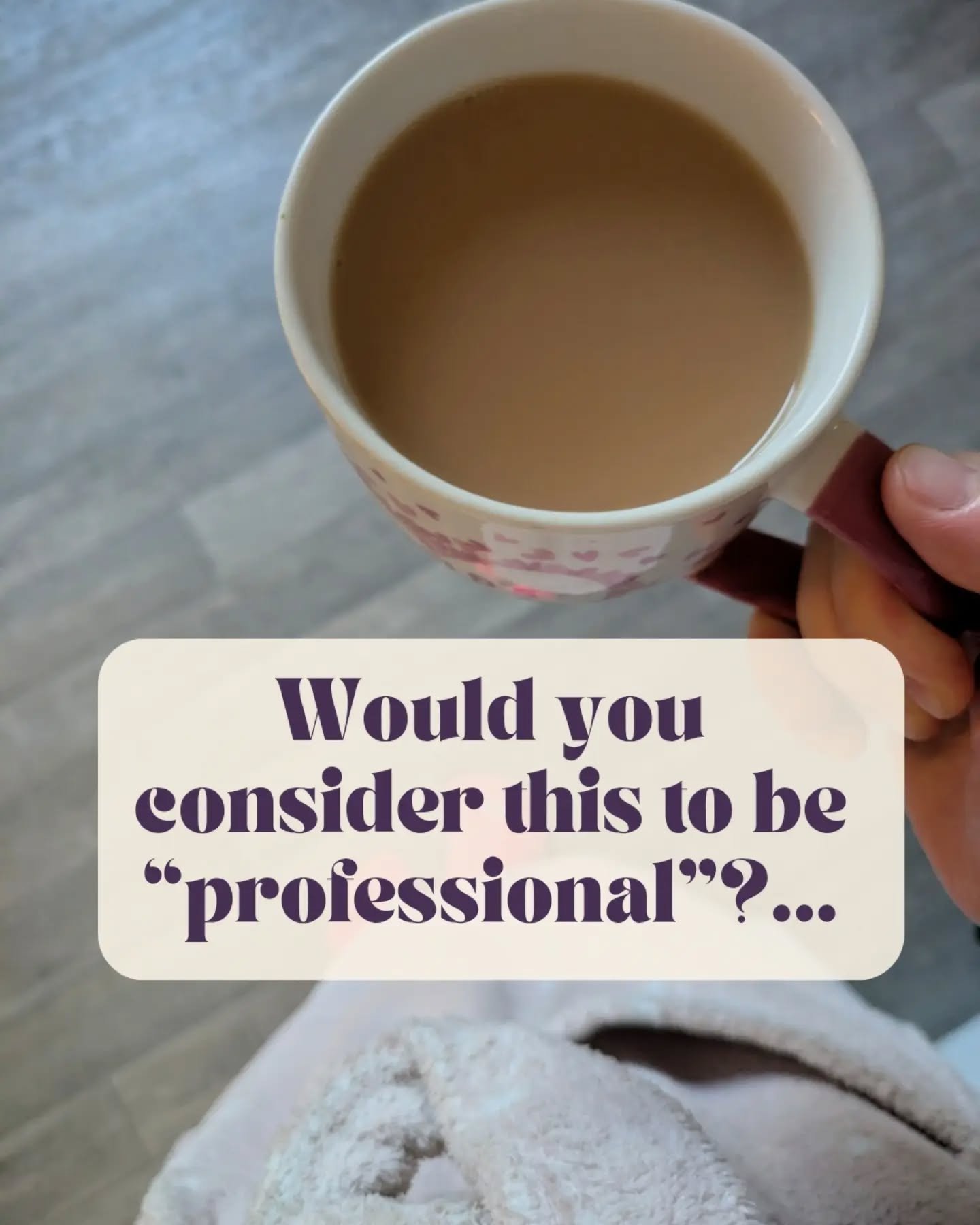 Spoiler alert&hellip;&rdquo;professional&rdquo; can mean whatever the hell you want it to mean, Pal ✌🏼

&amp; I'll support you with translating your own brand of professional into your client experience during The Whole Experience that @unravel.laur