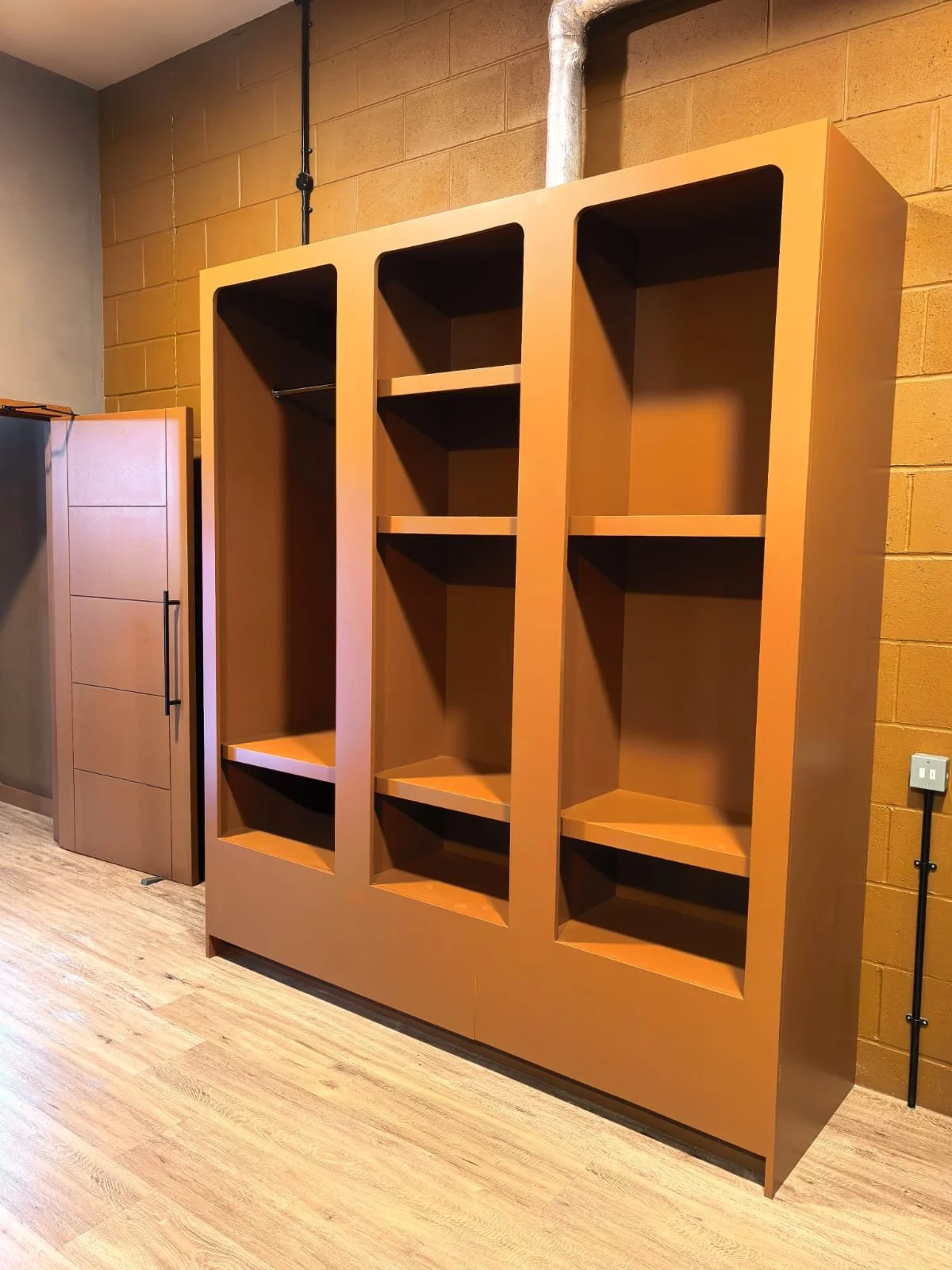 Bespoke cabinetry made by Egis Services for a pilates studio
