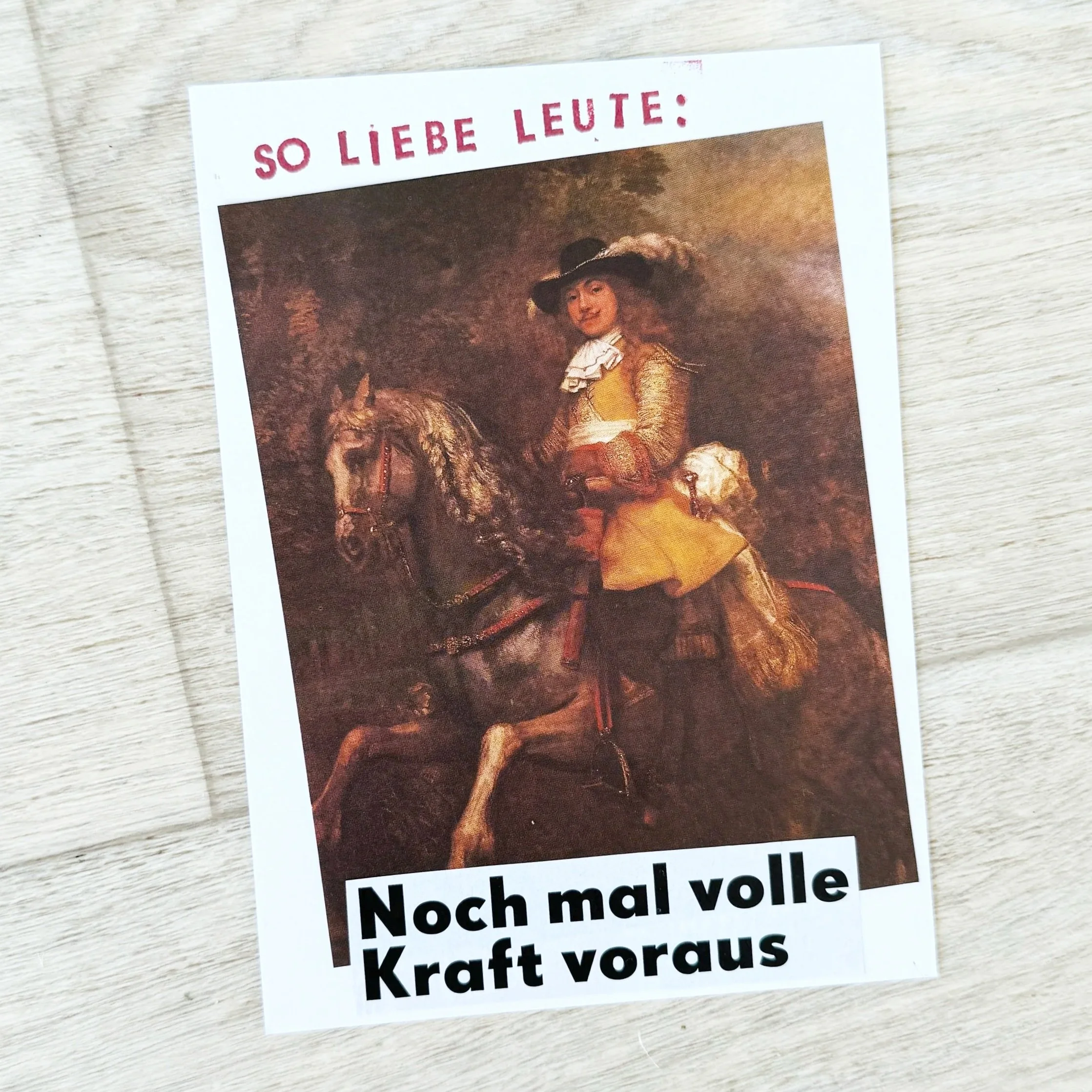 So, liebe Leute: Noch mal volle Kraft voraus