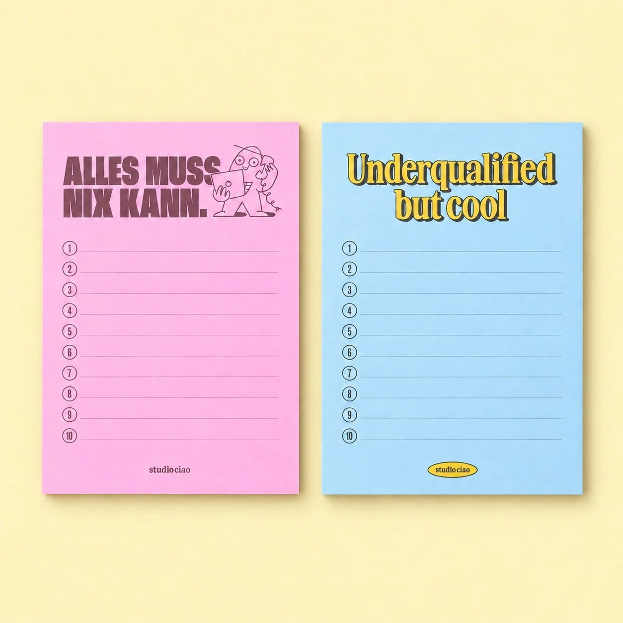 Morgen ist Montag. Die To-dos werden dadurch nicht weniger &ndash; aber wenigstens sch&ouml;ner. 💛

Die passenden Bl&ouml;cke von @vielspass.studio gibt&rsquo;s bei uns im Store.