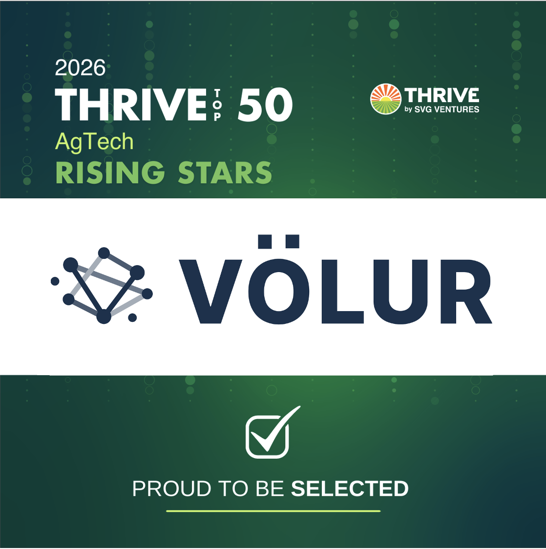 Völur named in Thrive's Top 50 AgTech Rising Stars for 2026 by SVG Ventures