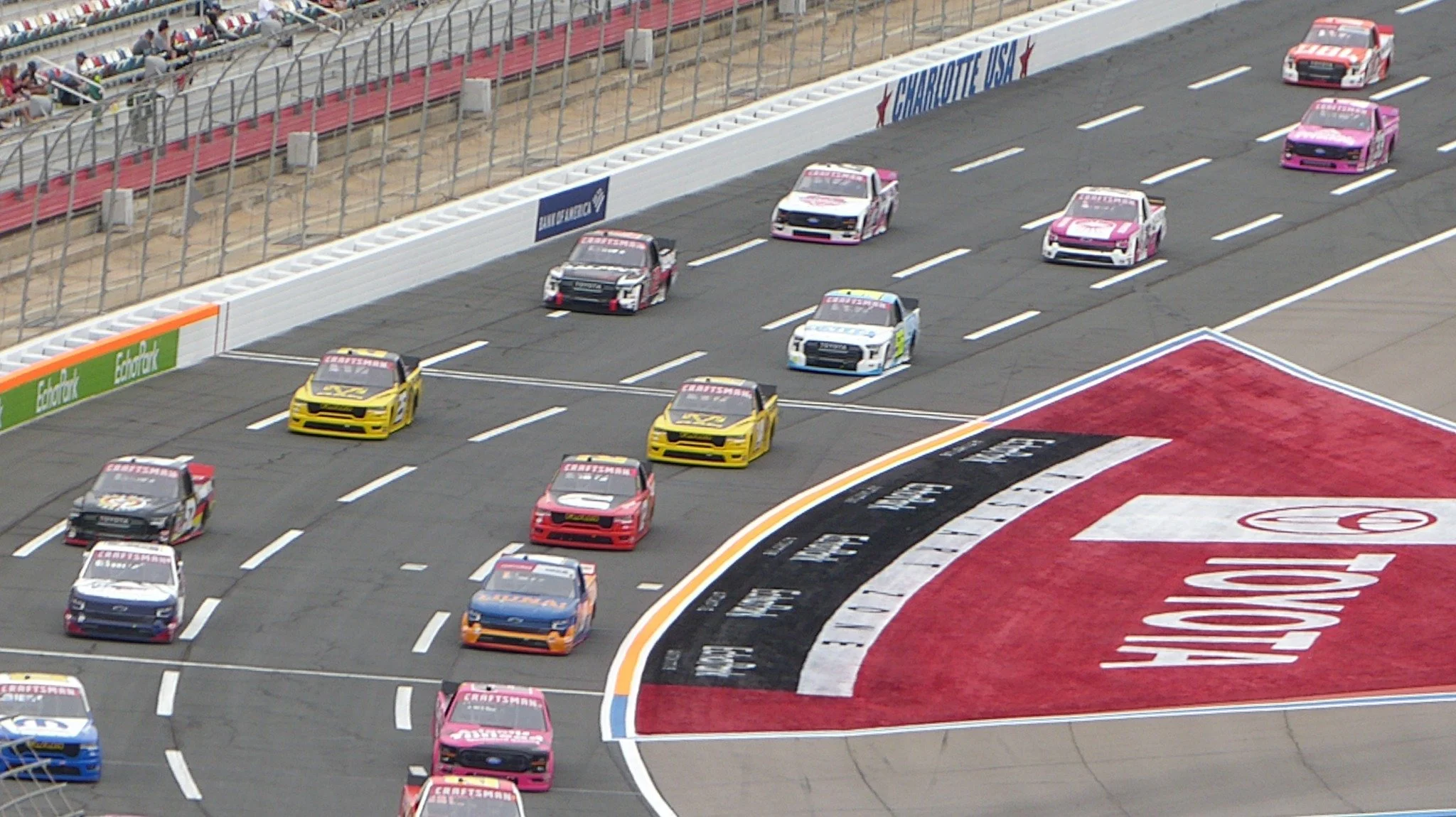 NASCAR Craftsman Truck Series race at Charlotte Motor Speedway.