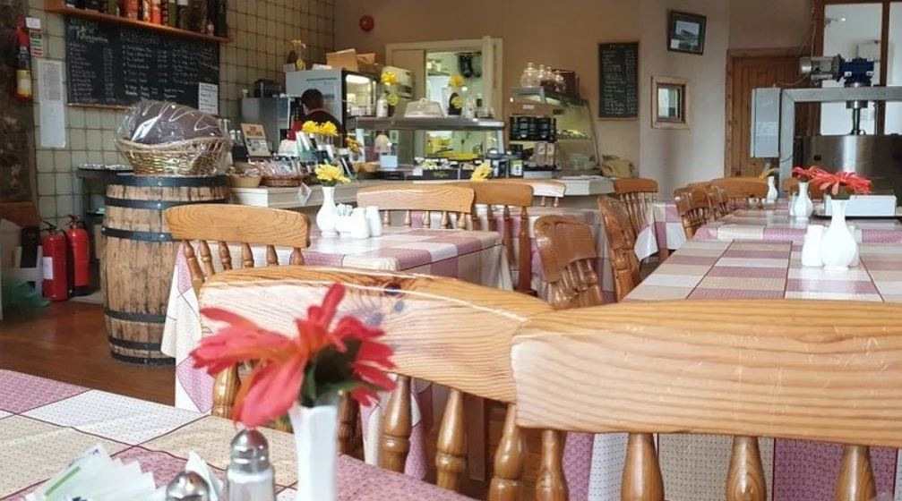 Inside the small Kilbeggan Chocolate & Coffee Bar where conversations with the owner and local customers became part of our afternoon.