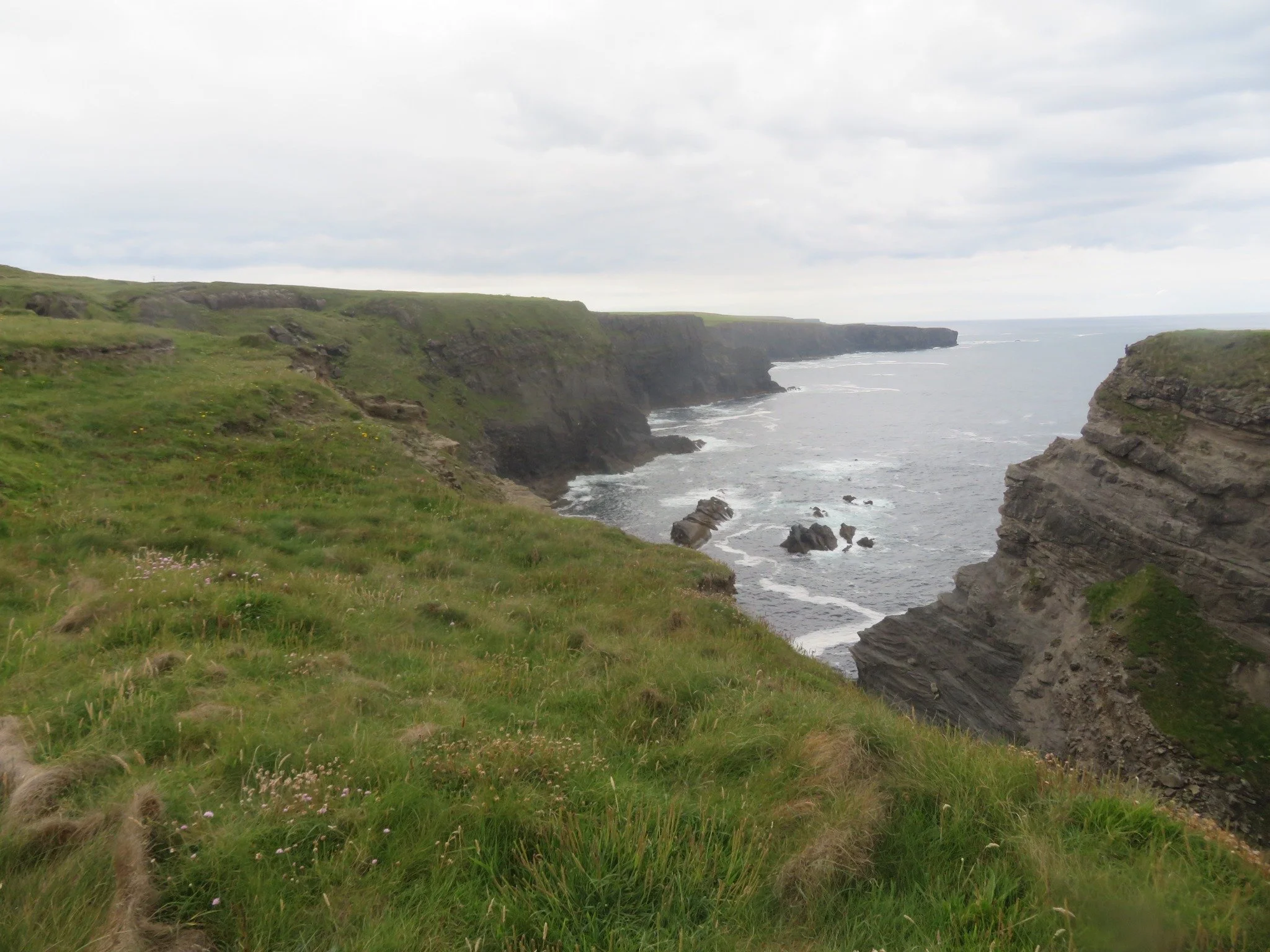 Kilkee Cliffs stretching along the Atlantic coast in County Clare, Ireland