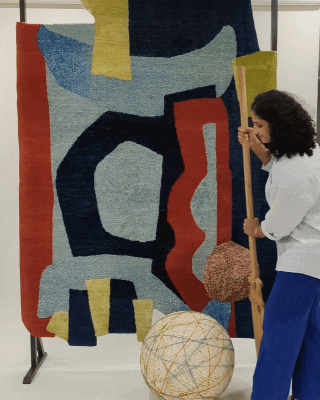 Making of a hand-knotted rug