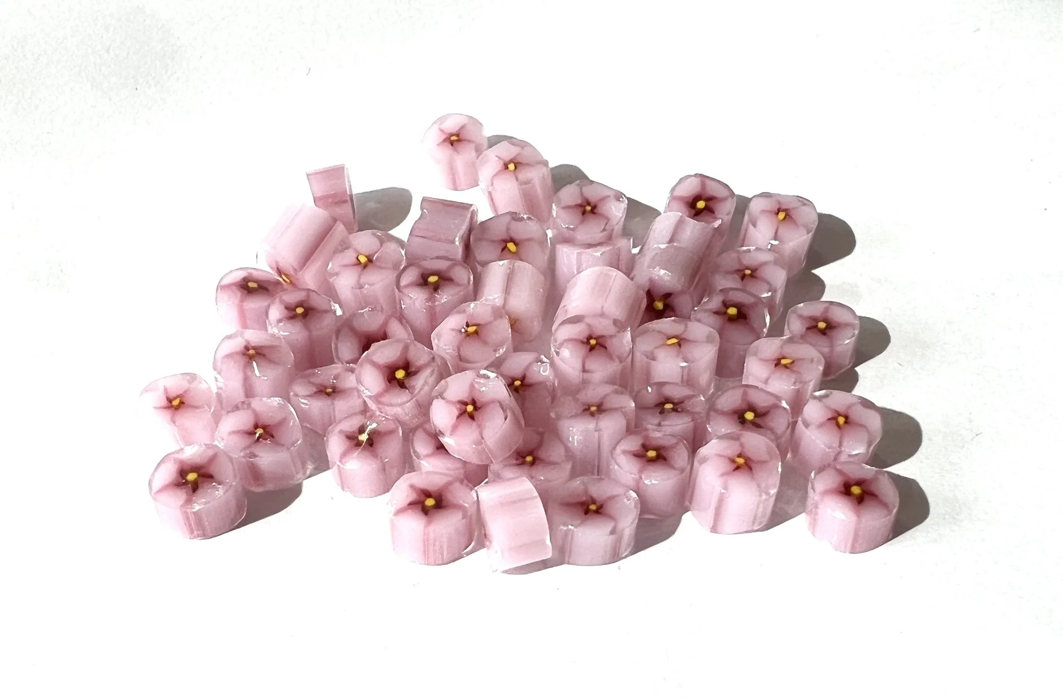 Cherry Blossom Murrini, Bullseye Glass