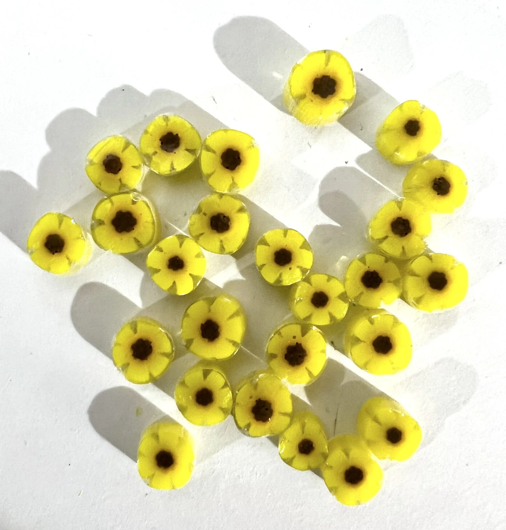 Sunflower Murrini, Bullseye Glass