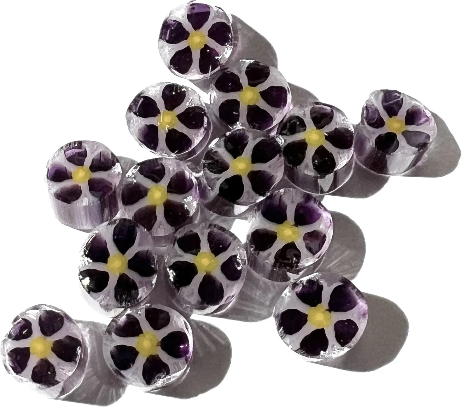 Dark Violet Daisy Murrini, Bullseye Glass