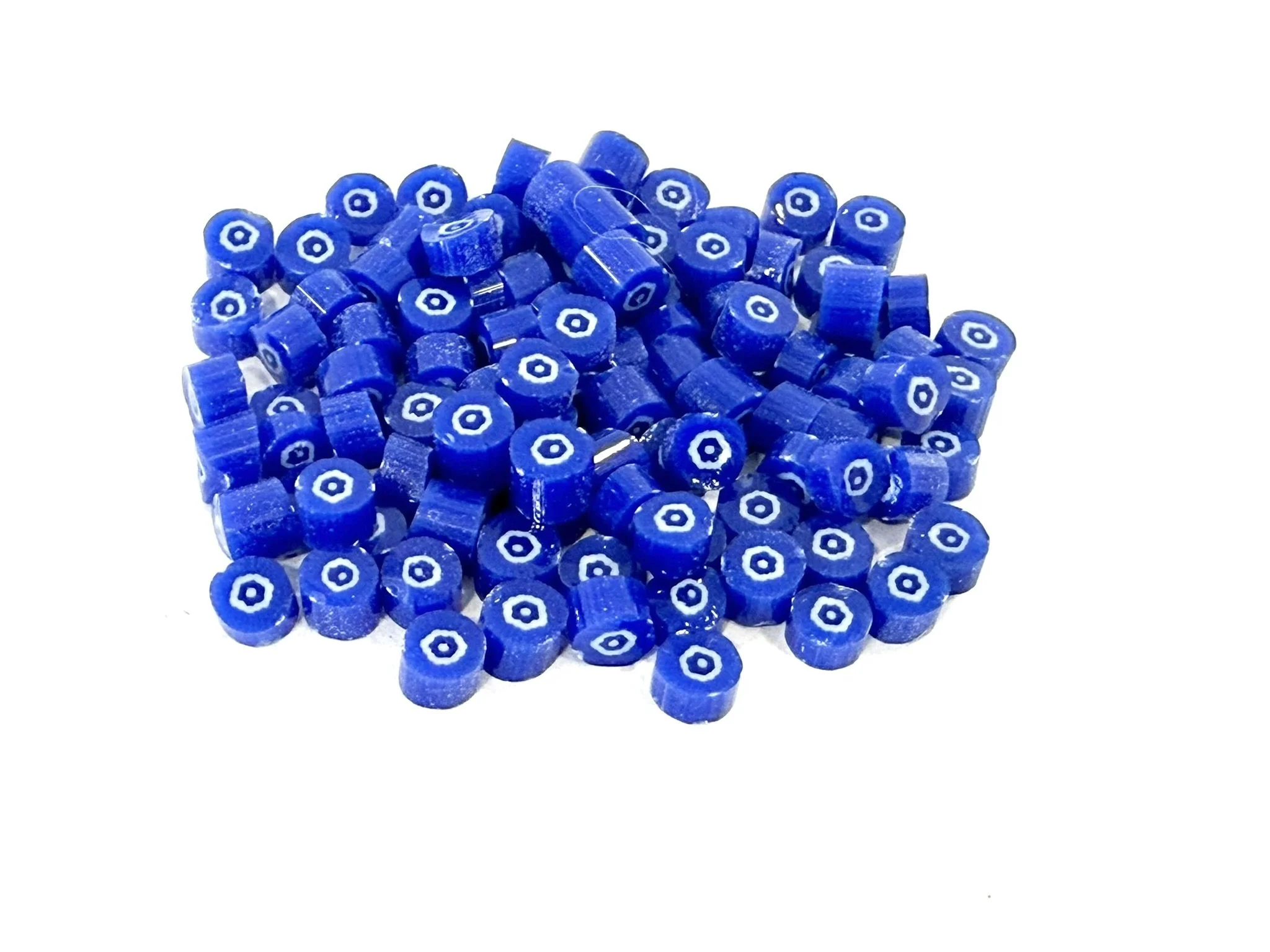 Blue Delphinium Murrini, Bullseye Glass