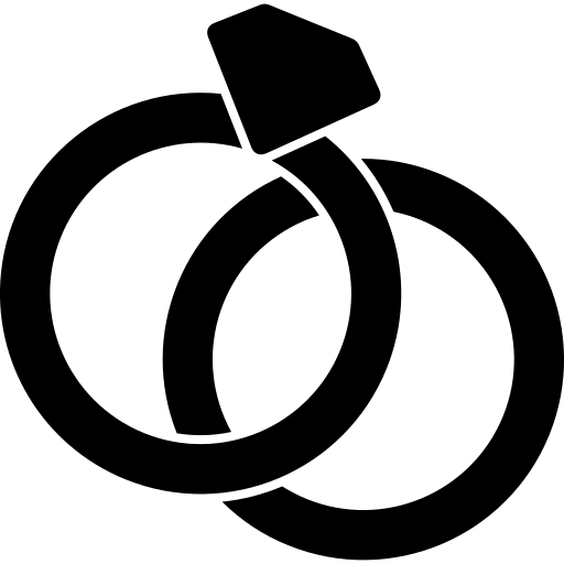Icon of two wedding rings interlocked