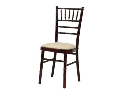 Wooden chair with a cushioned seat