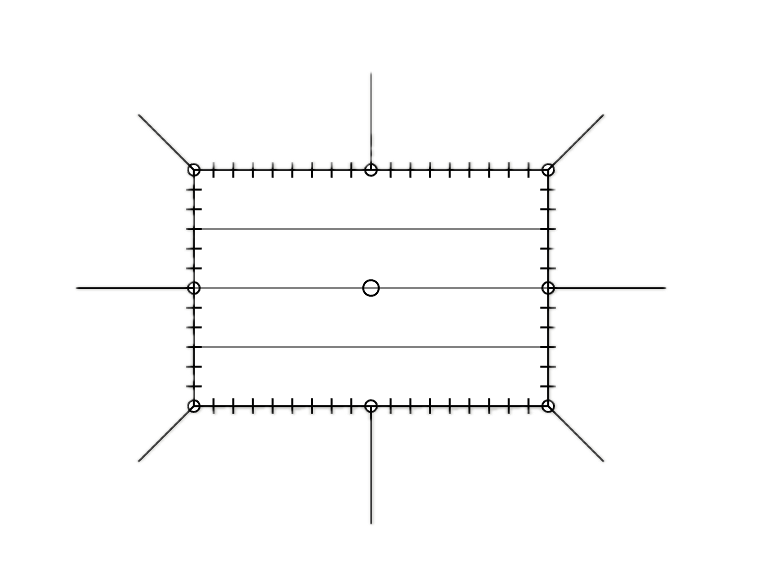 Technical diagram of a 6m x 9m tent