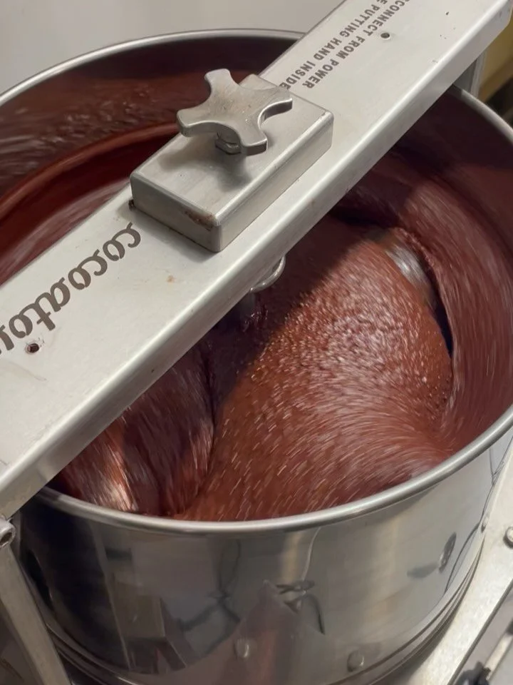 Every chocolate-based cake, bun, and pastry that comes and goes from the menu on Saturday mornings has been made from raw cocoa beans that have been carefully sourced from single origins around the world. At the moment I&rsquo;m working my way throug