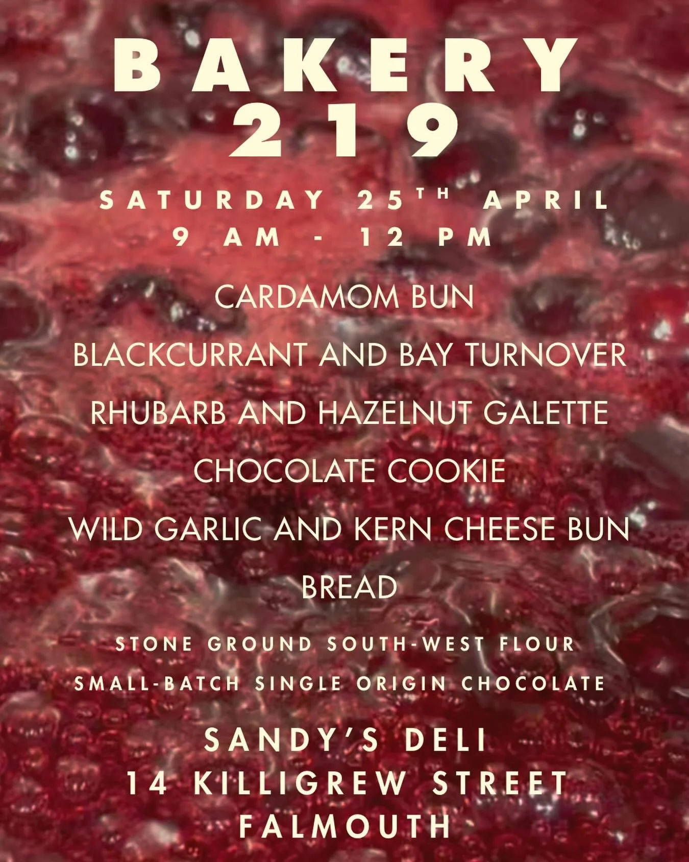 Falmouth! We&rsquo;re back again this weekend with a new menu.

This week&rsquo;s highlight is a rhubarb galette - made with plenty of wholemeal flour from @cornish_golden_grains , hazelnuts from @foodandforest , butter from @ampersanddairy , and rhu