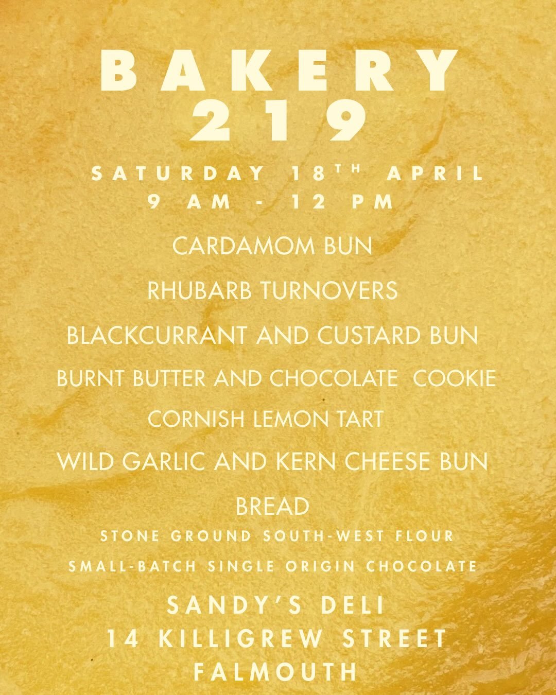 Falmouth! We&rsquo;re back again this weekend with this week&rsquo;s menu.

Keeping on a few favourites, including the Cornish lemon tart made with lemons that @pashaspatchfalmouth grew in her polly tunnel just outside of Falmouth, alongside the rhub