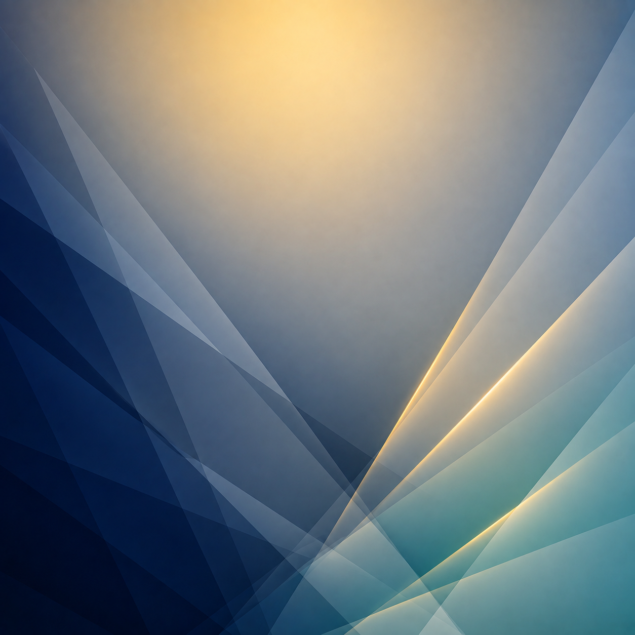 Abstract background with blue, gray, and light yellow geometric shapes and gradients.