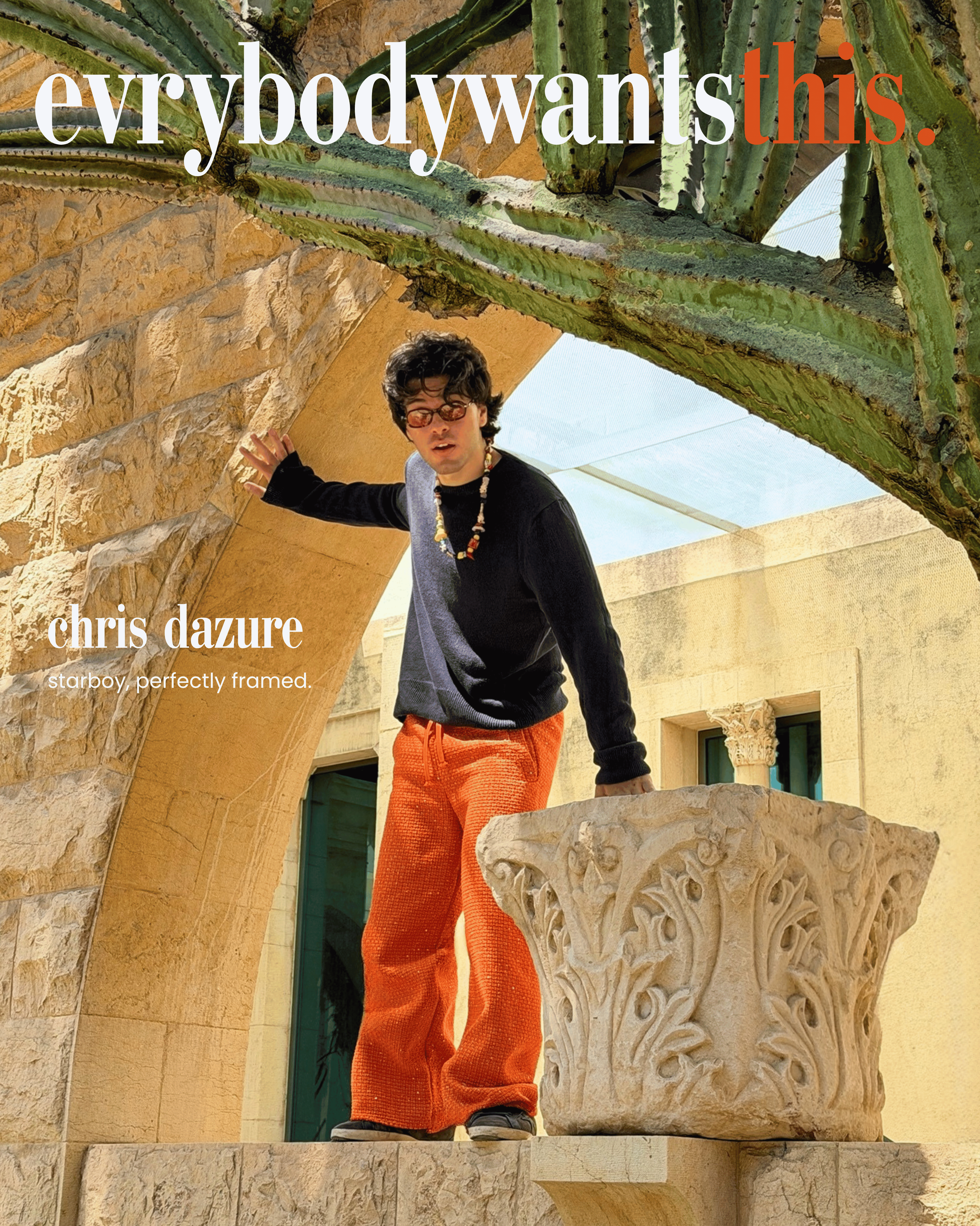 Chris Dazure wearing Ismile, Maison Dazure & Little Miss Busy