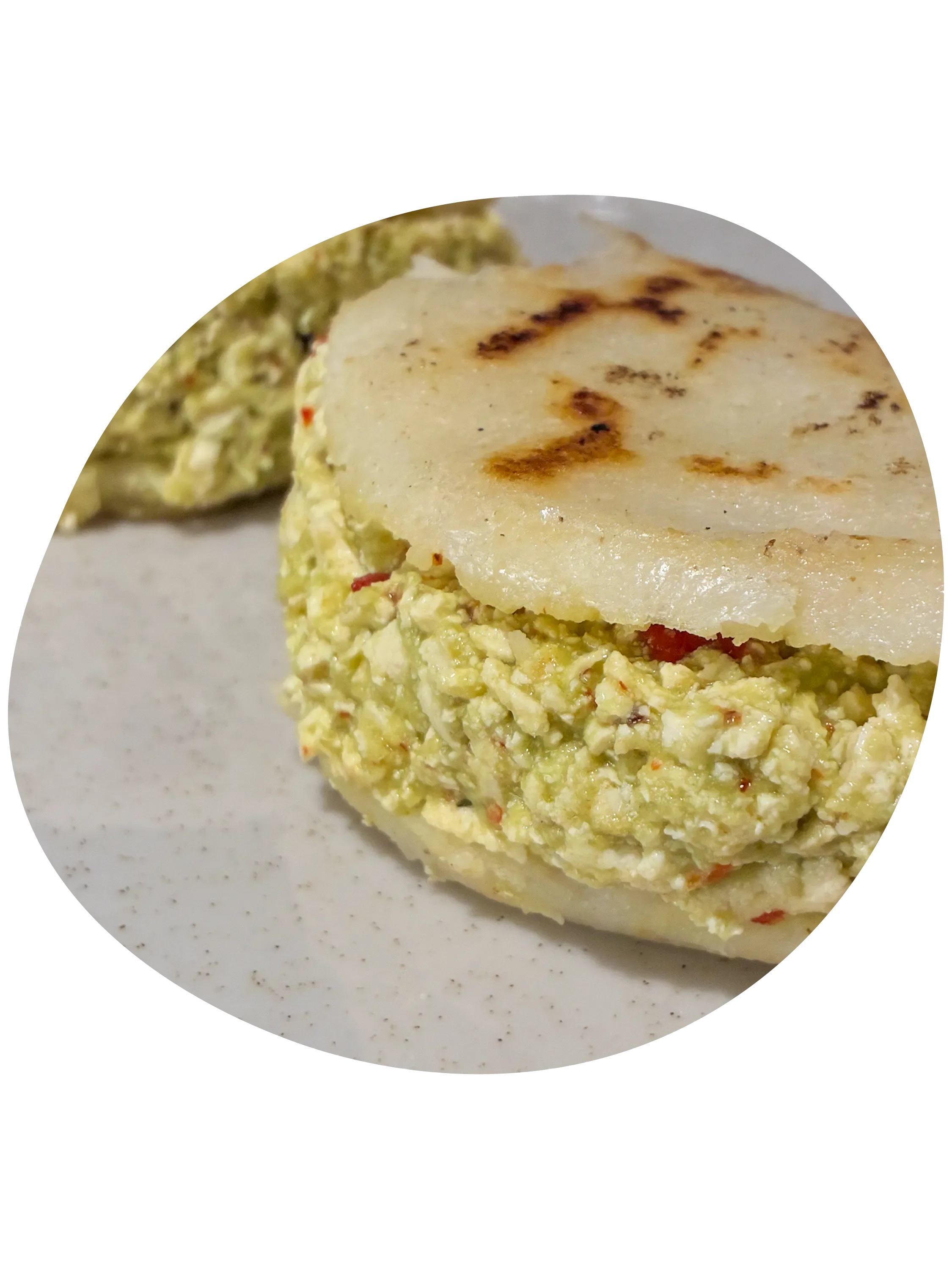 Arepas de tofu “pepiado”