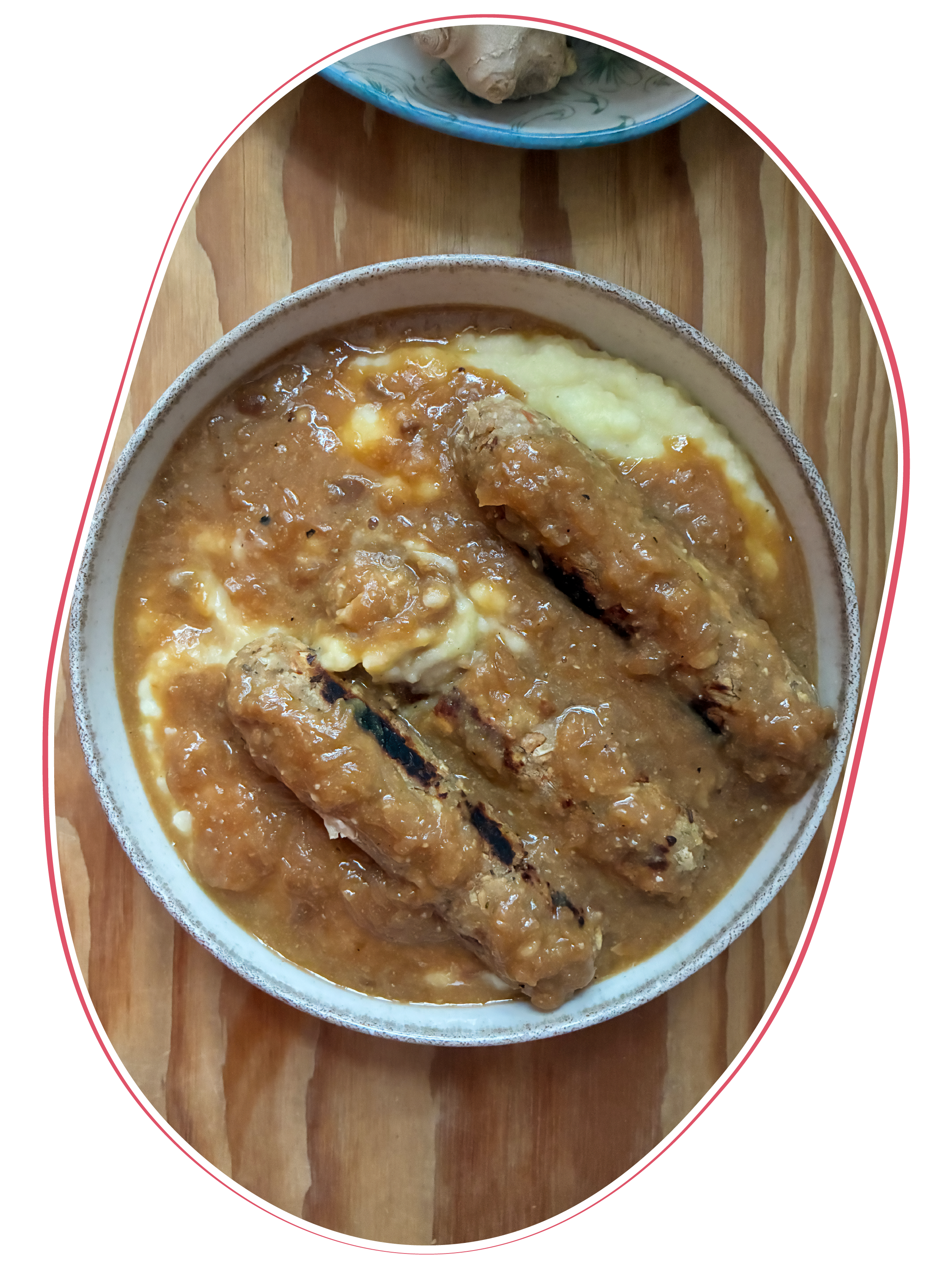 Salchichas y puré (bangers and mash)