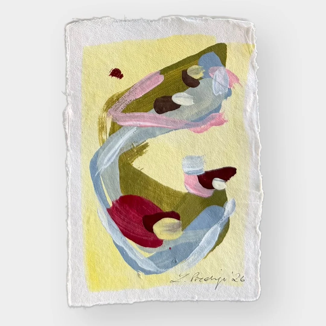 07.2026. Acryl auf Büttenpapier, 15 × 10 cm