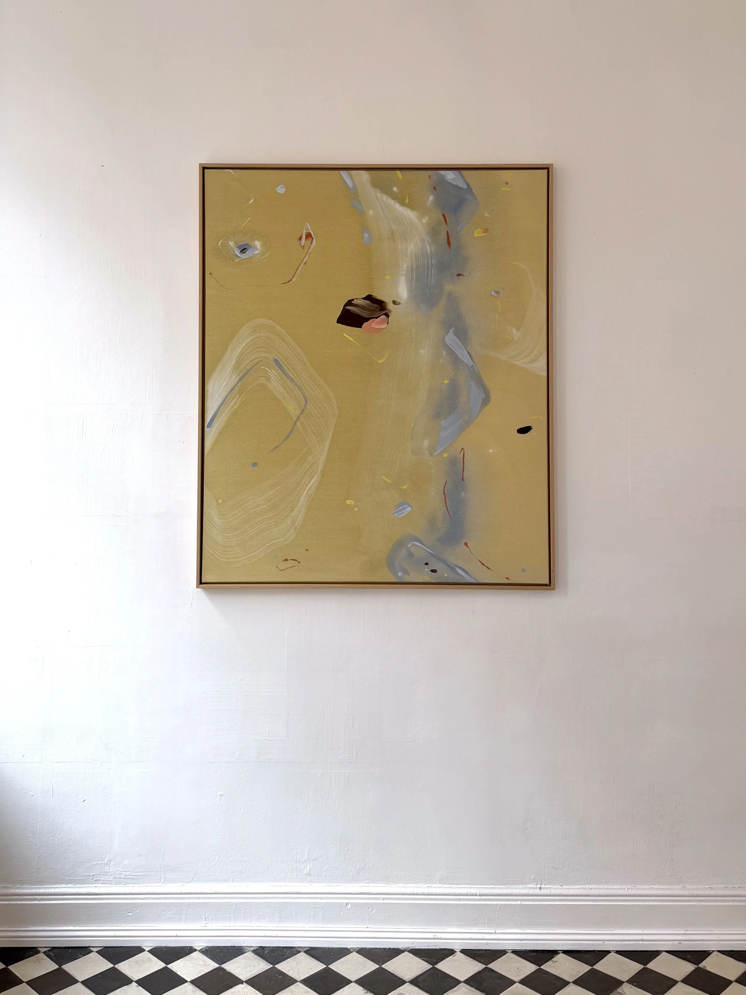 Becoming - Shifting, 2026. Acryl auf Leinwand, 120 × 100 cm