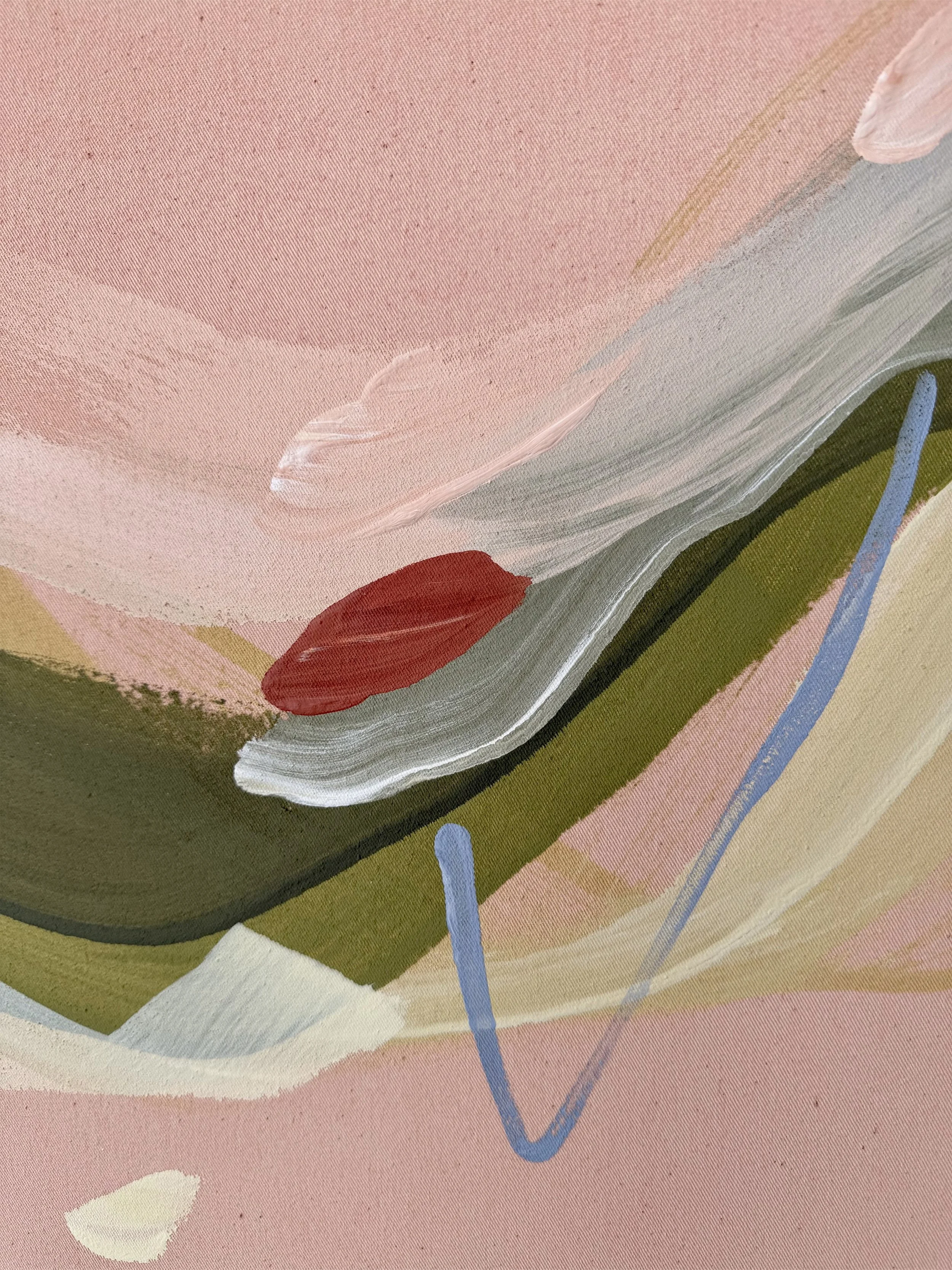 Becoming - Growing Into, 2026. Acryl auf Leinwand, 120 × 100 cm