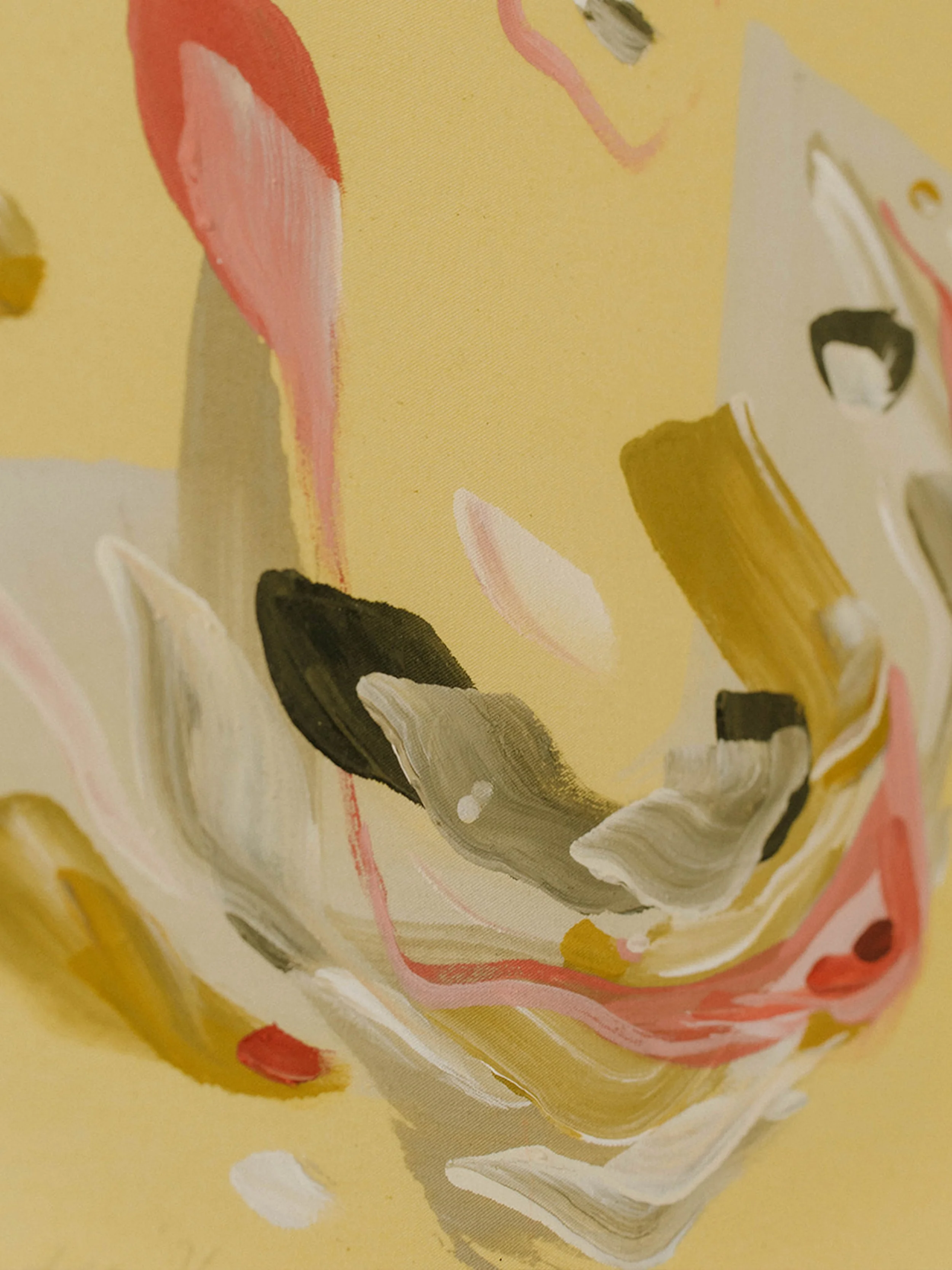 Beginning - Gentle Release, 2026. Acryl auf Leinwand, 40 × 40 cm