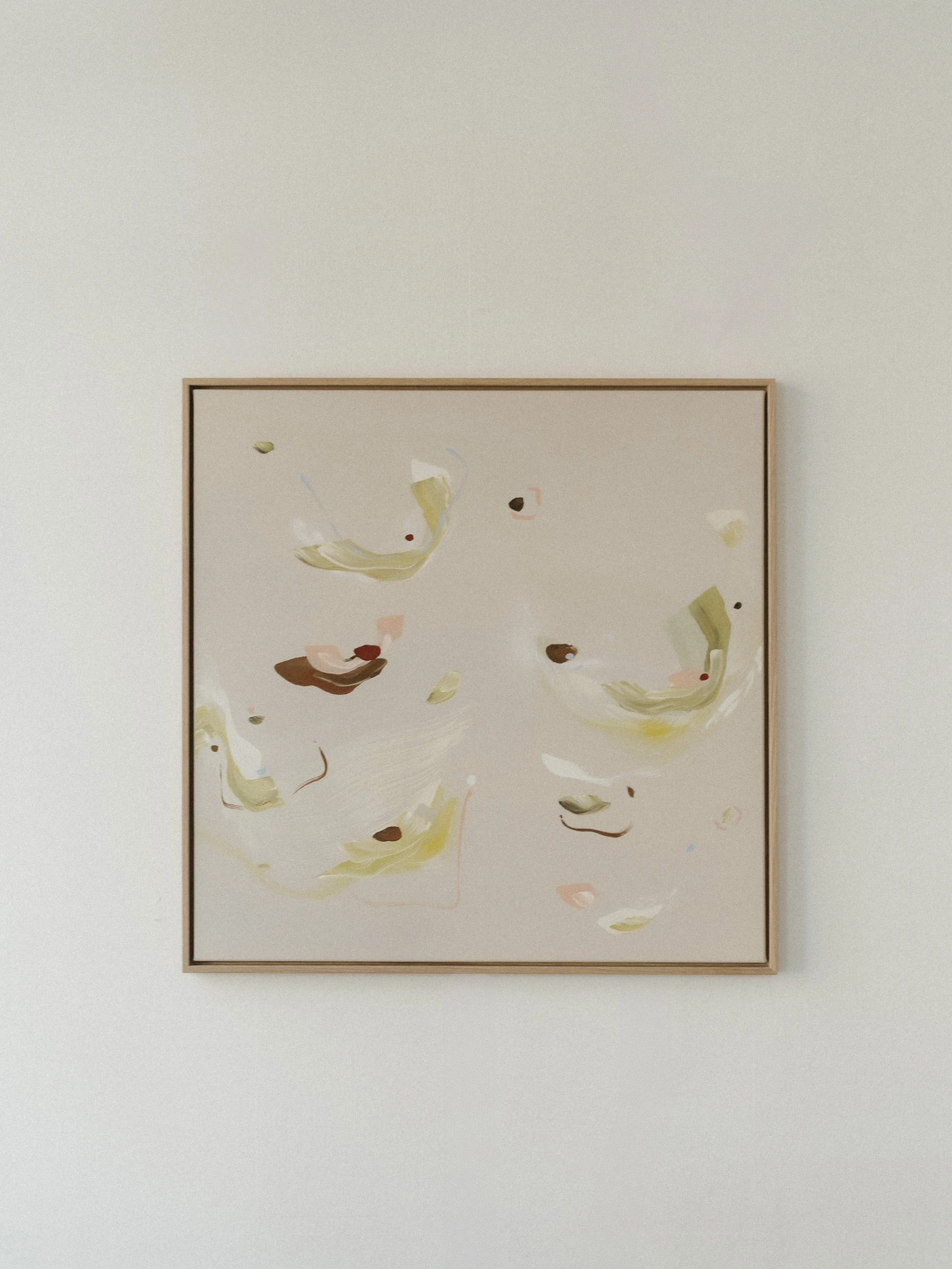 Beginning - Drifting Sky, 2026. Acryl auf Leinwand, 80 × 80 cm