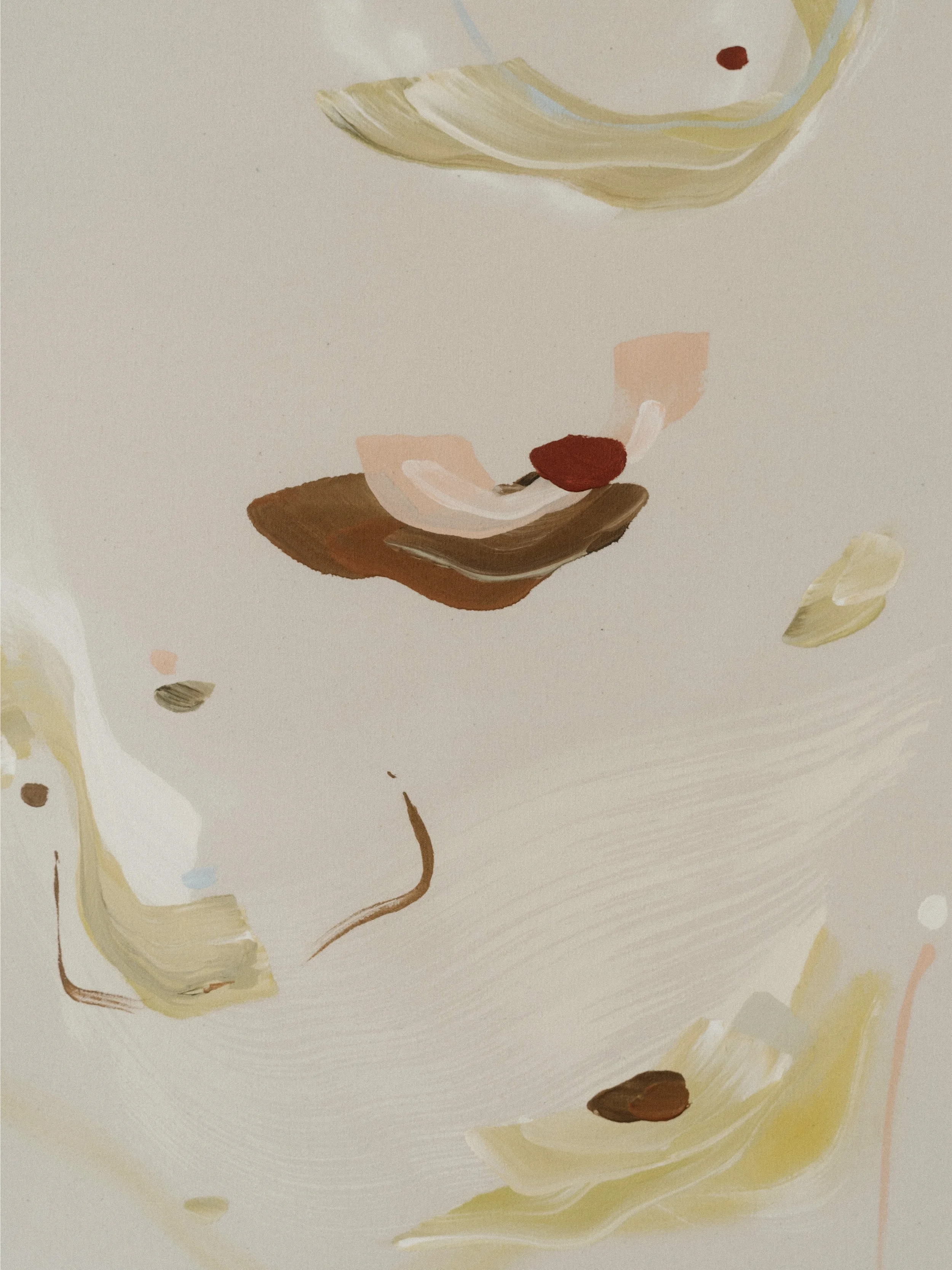 Beginning - Drifting Sky, 2026. Acryl auf Leinwand, 80 × 80 cm