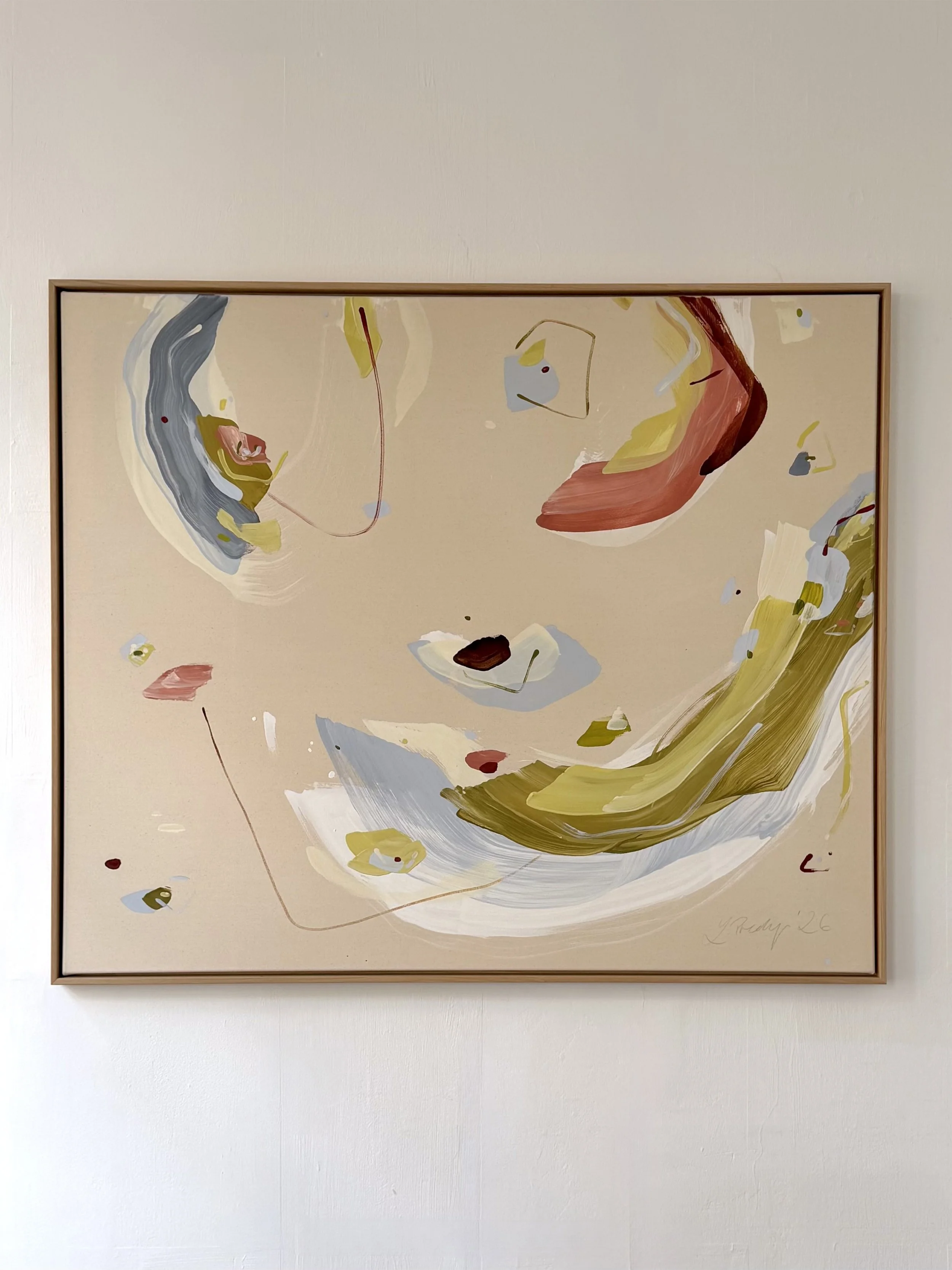 Becoming - Quit Motion, 2026. Acryl auf Leinwand, 100 × 120 cm
