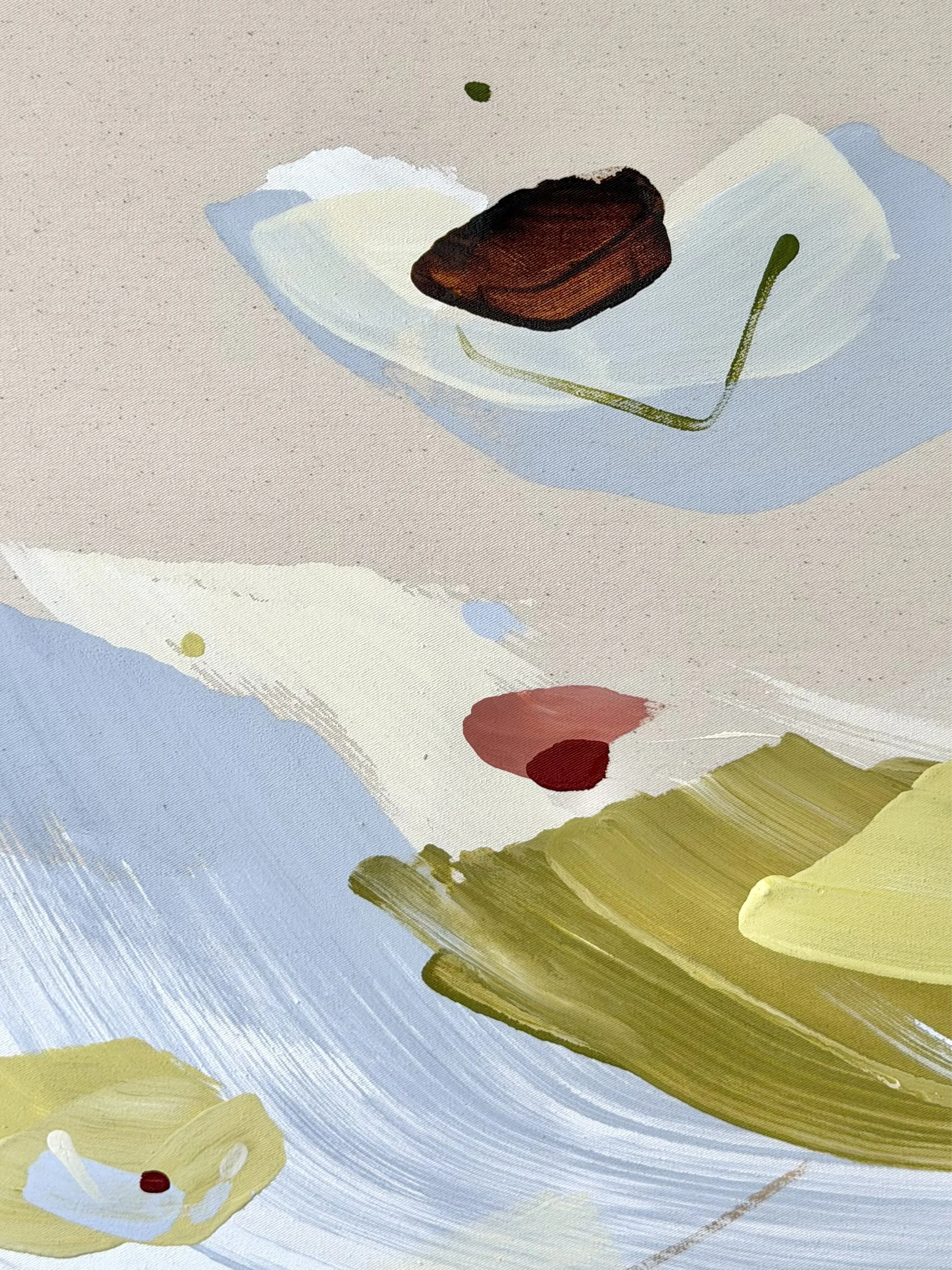 Becoming - Quit Motion, 2026. Acryl auf Leinwand, 100 × 120 cm