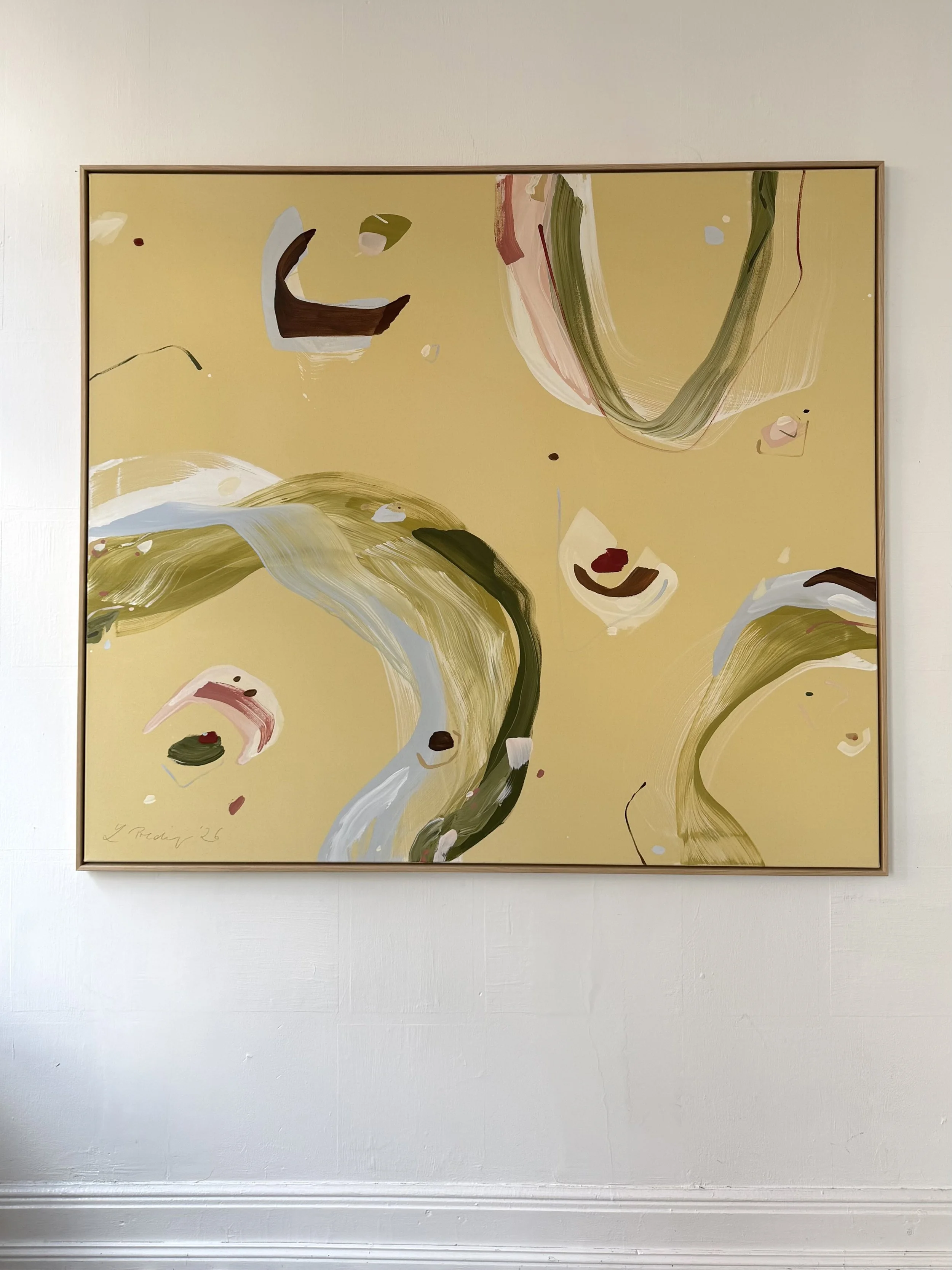Becoming - Summer Within, 2026. Acryl auf Leinwand, 140 × 160 cm
