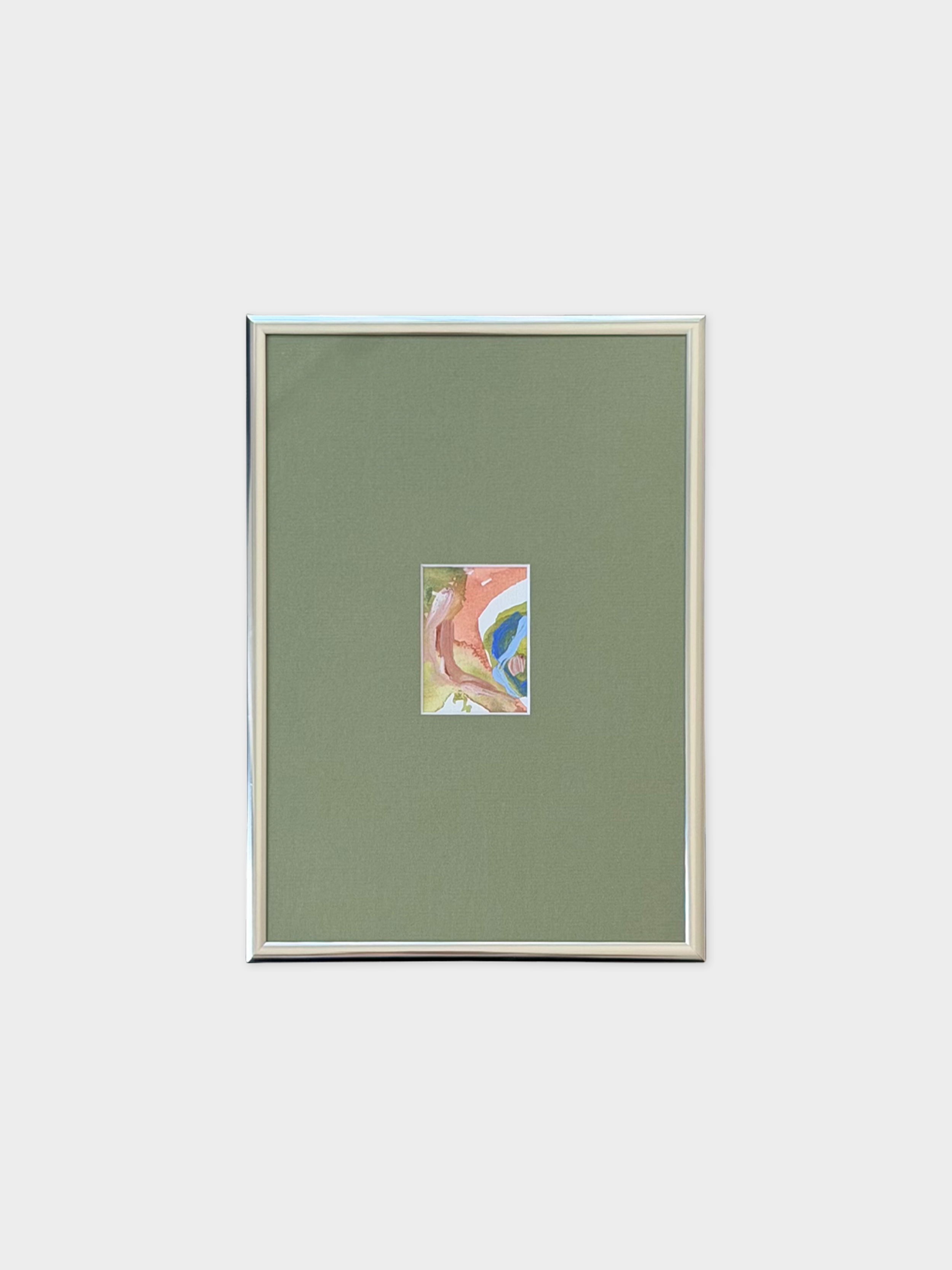 Framed 12, 2026. Aquarell und Acryl auf Baumwollpapier, 21 × 30 cm