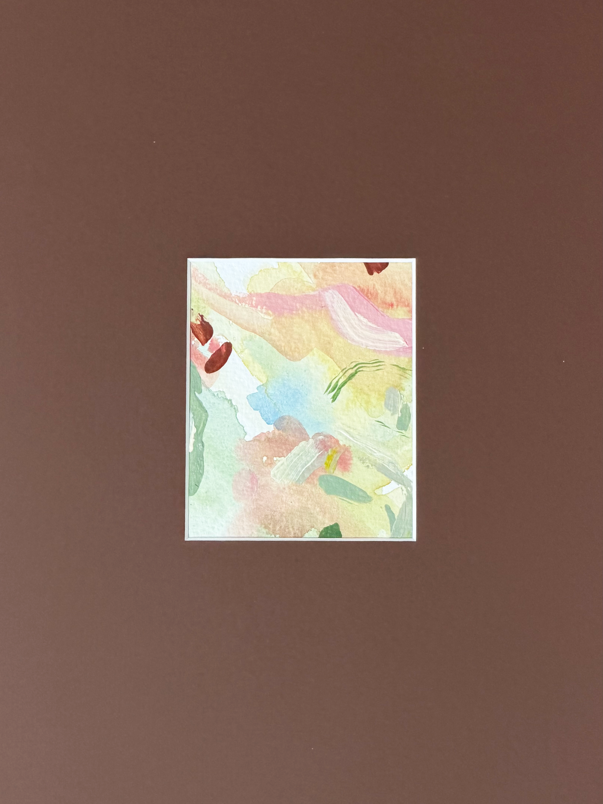 Framed 14, 2026. Aquarell und Acryl auf Baumwollpapier, 50 × 50 cm