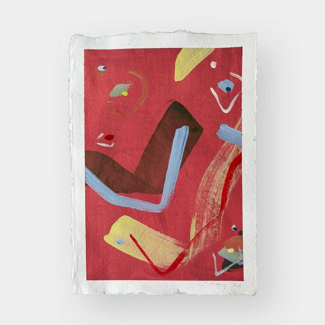 08.2026. Acryl auf Büttenpapier, 42 × 30 cm