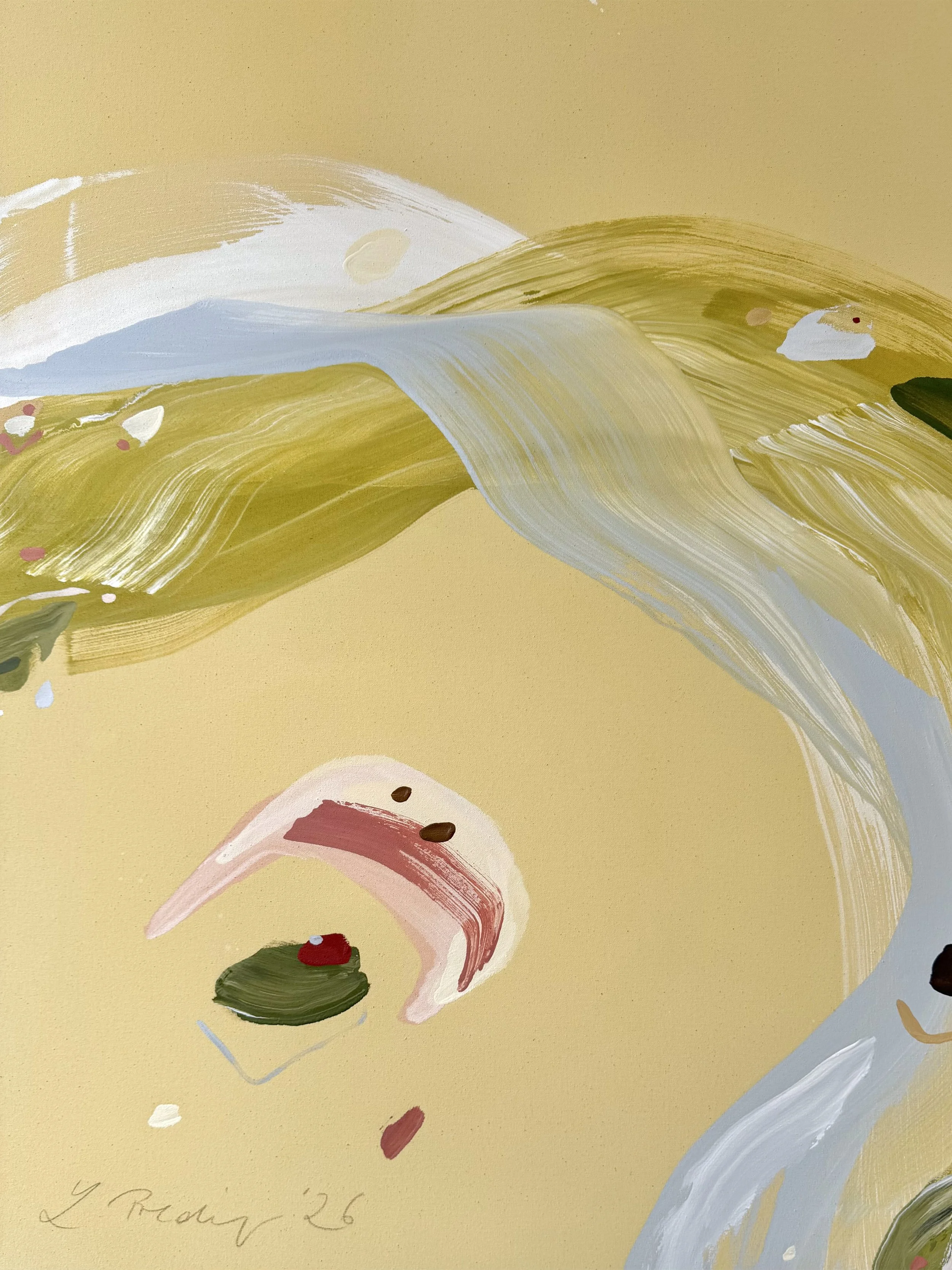 Becoming - Summer Within, 2026. Acryl auf Leinwand, 140 × 160 cm