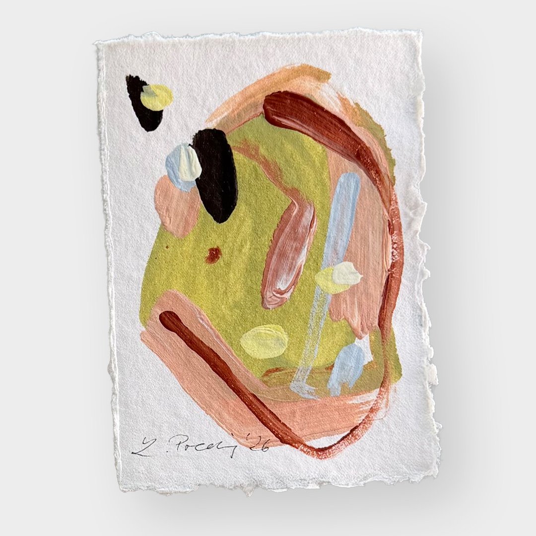 07.2026. Acryl auf Büttenpapier, 15 × 10 cm