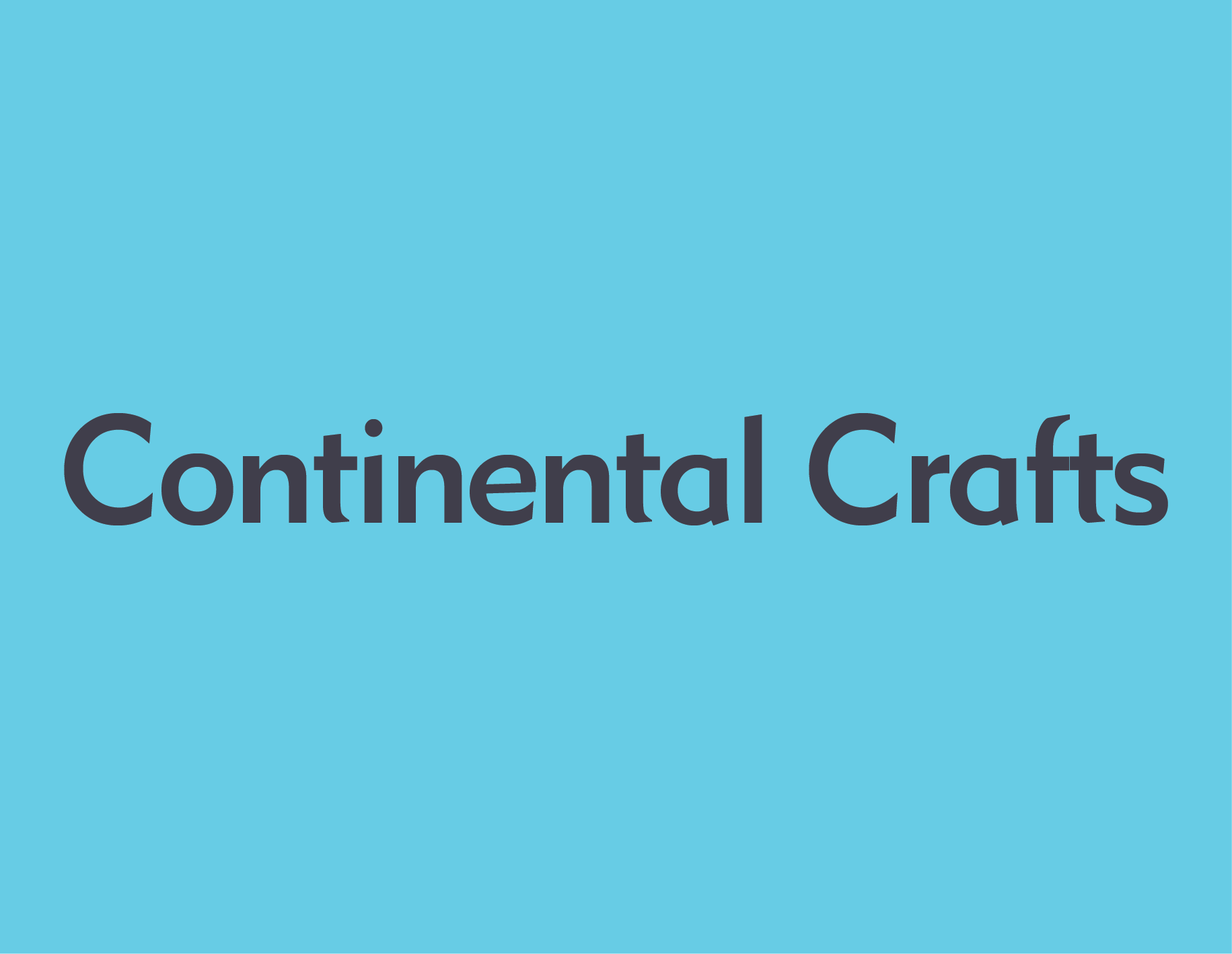 The logo of Continental Crafts on a light blue background.