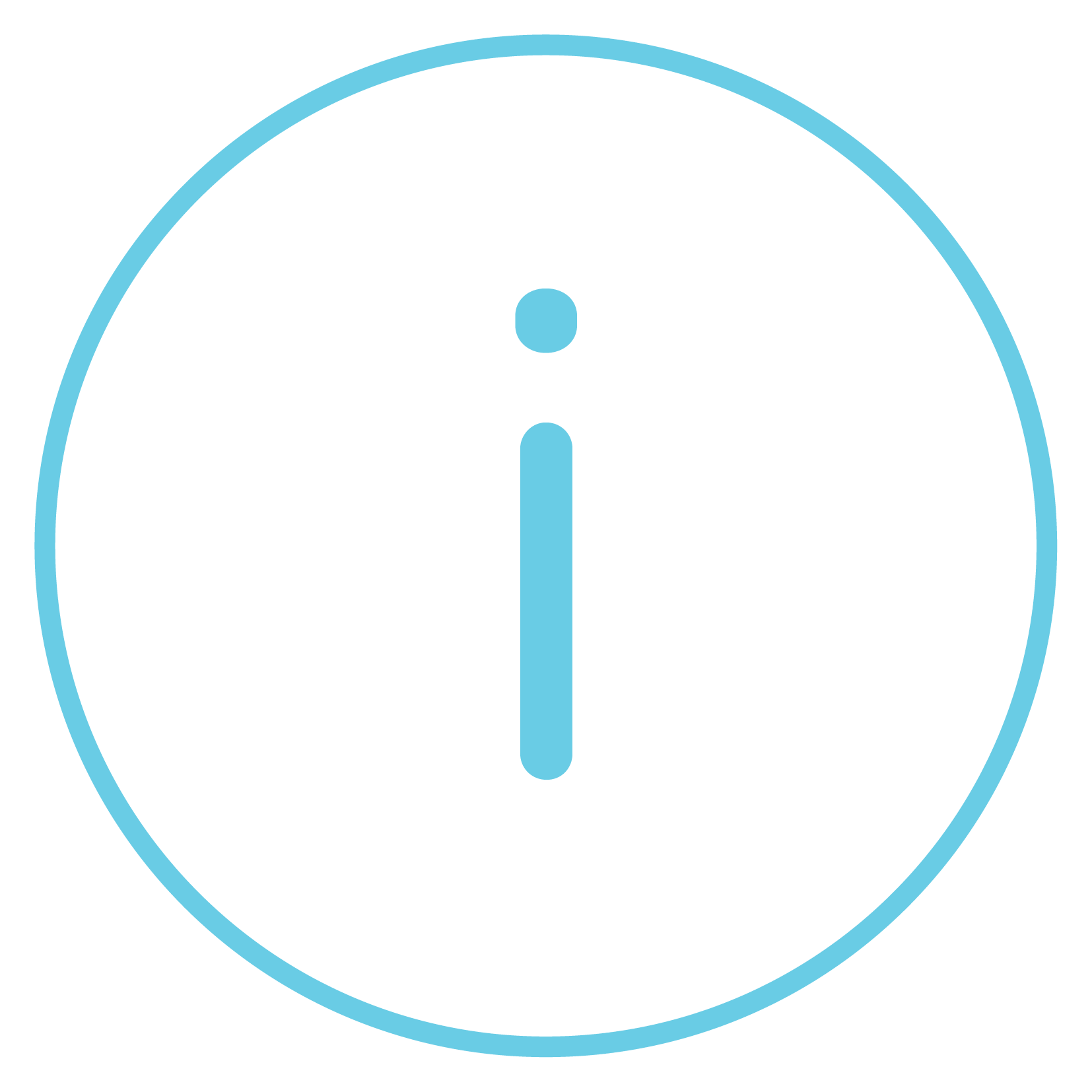Light blue information icon logo